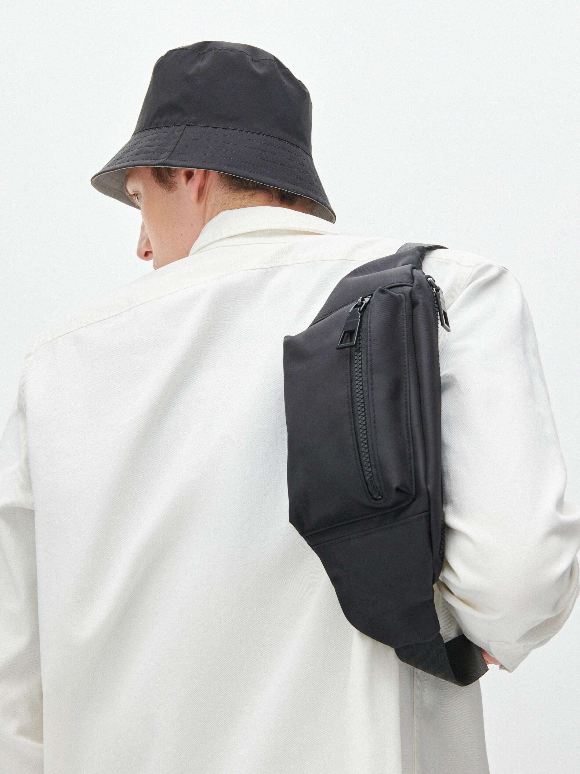 Black Waist Pack, Men, , large image number 4