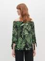 Reserved - Black Top With Tropical Print