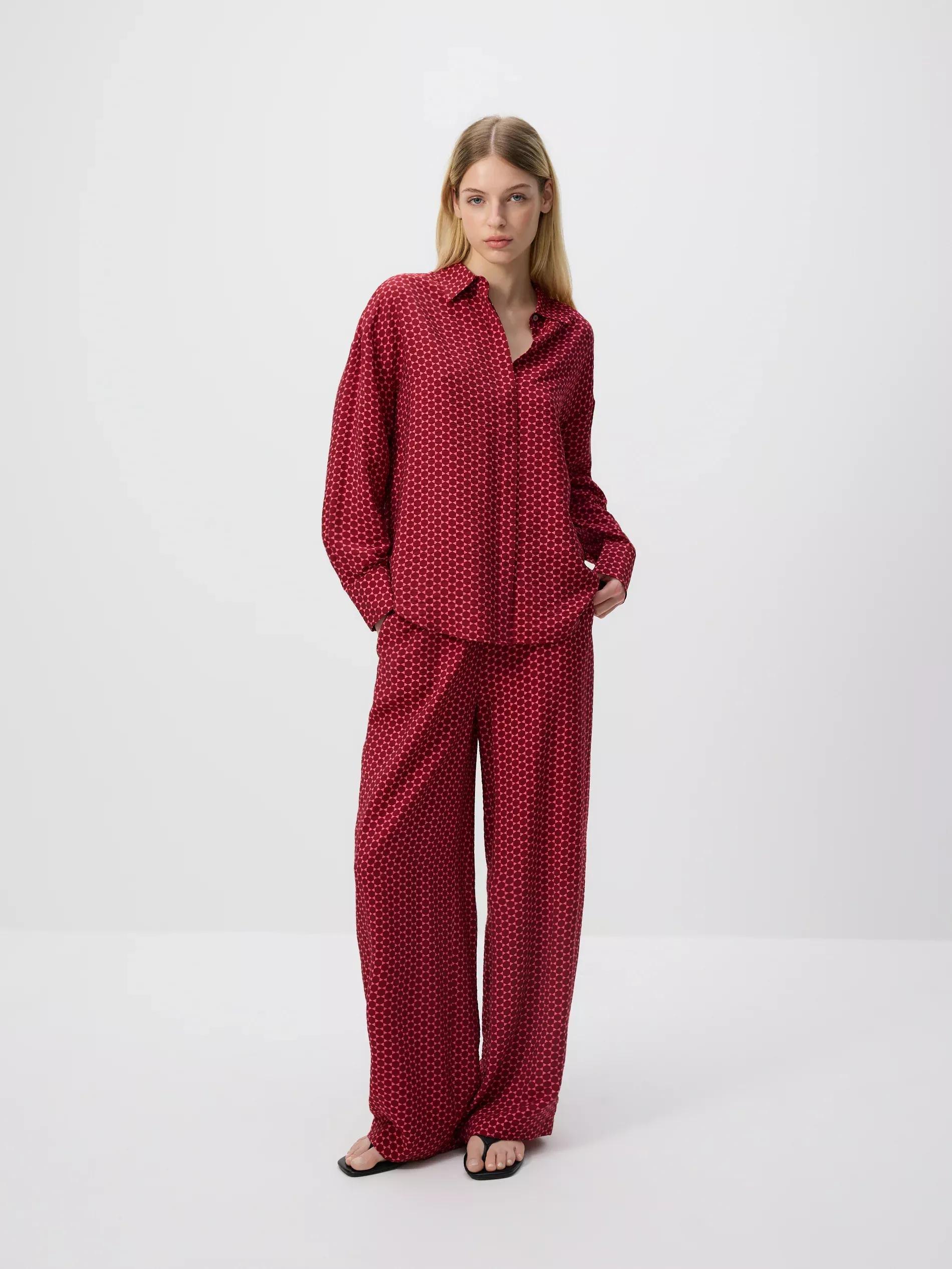 Red Sample Trousers, Pink, large image number 0