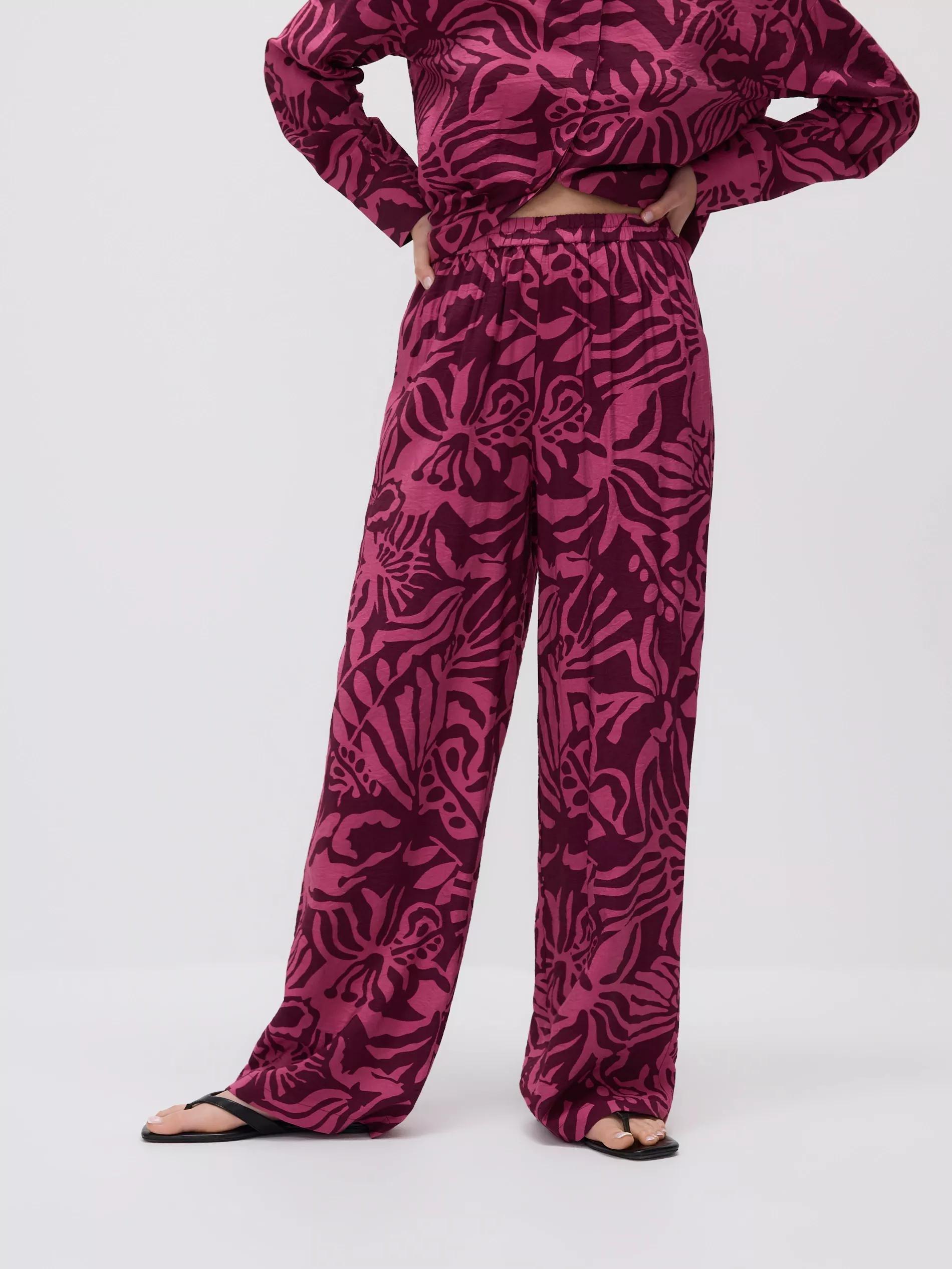 PURPLE Patterned trousers, Purple, medium