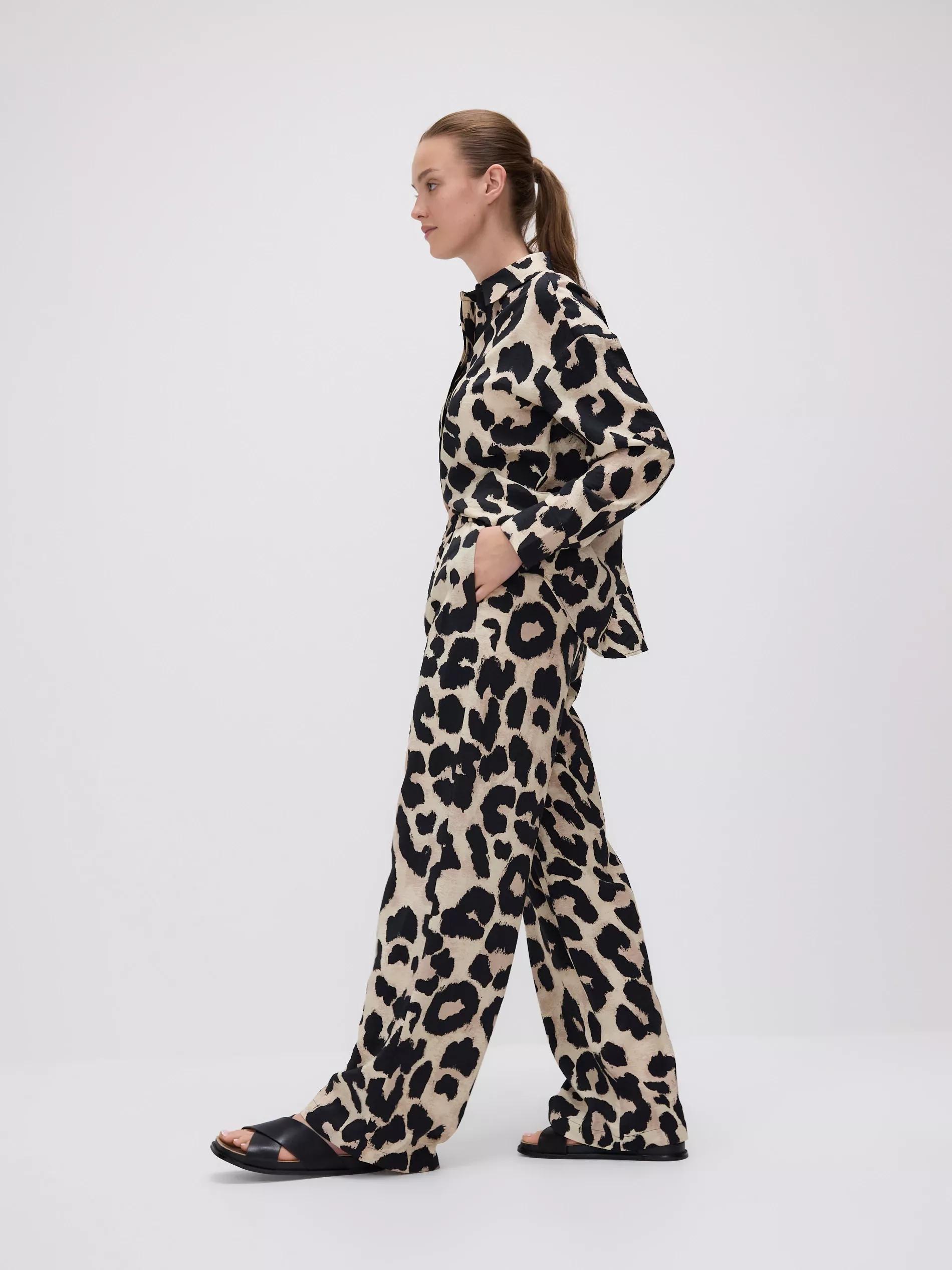GOLDEN BROWN Patterned trousers, , medium