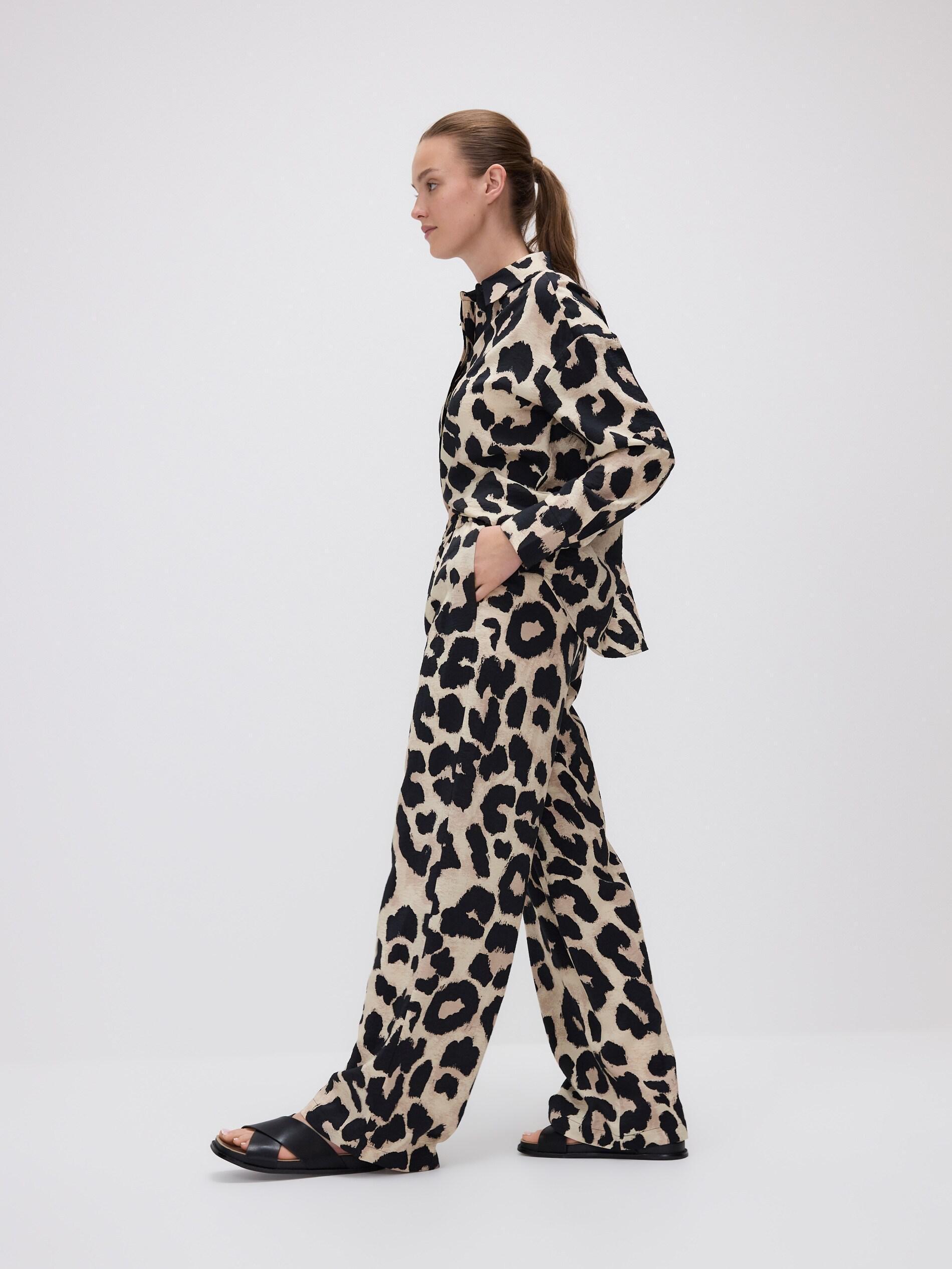 GOLDEN BROWN Patterned trousers, Brown, medium