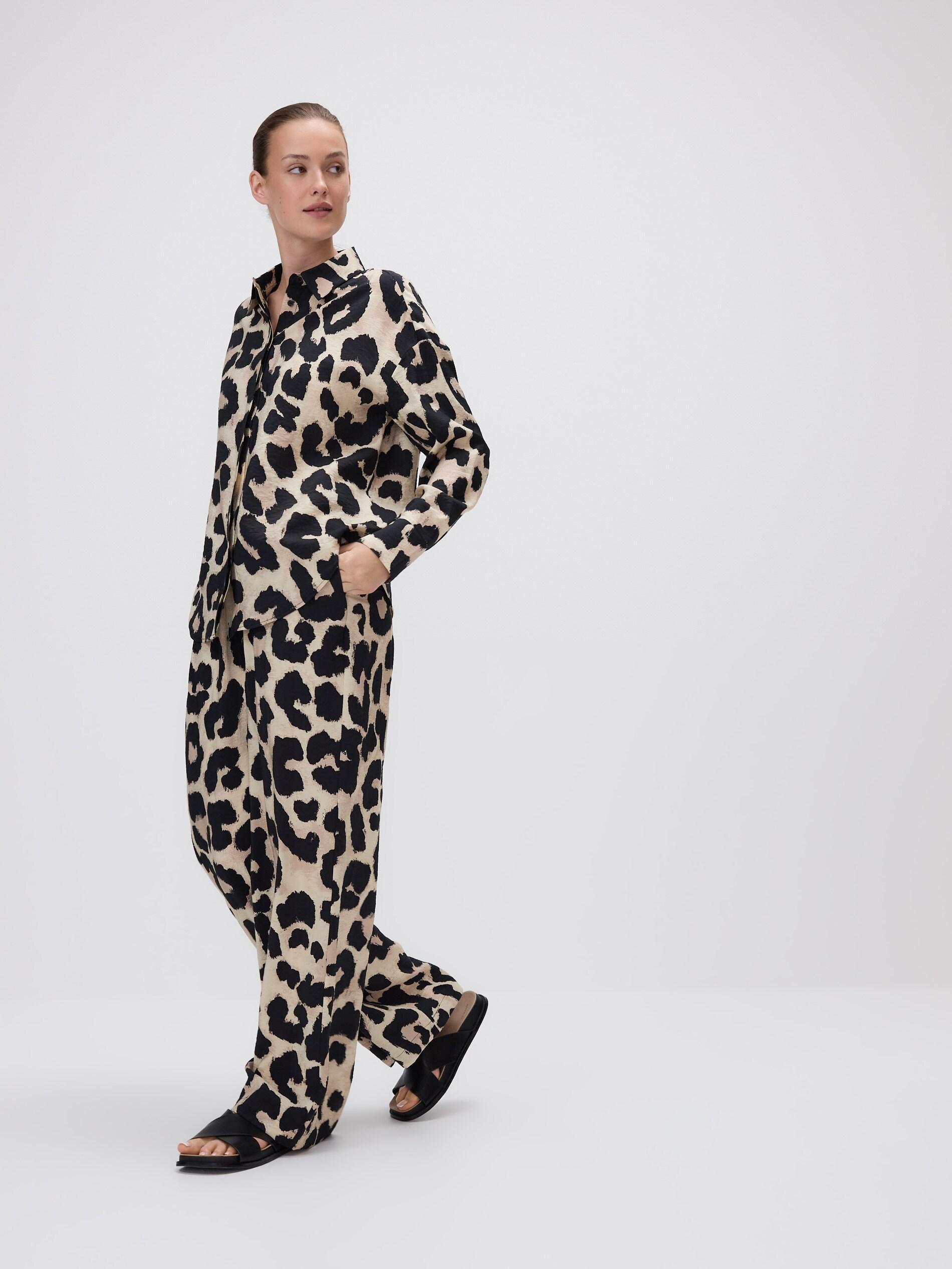 GOLDEN BROWN Patterned trousers, Brown, large image number 3