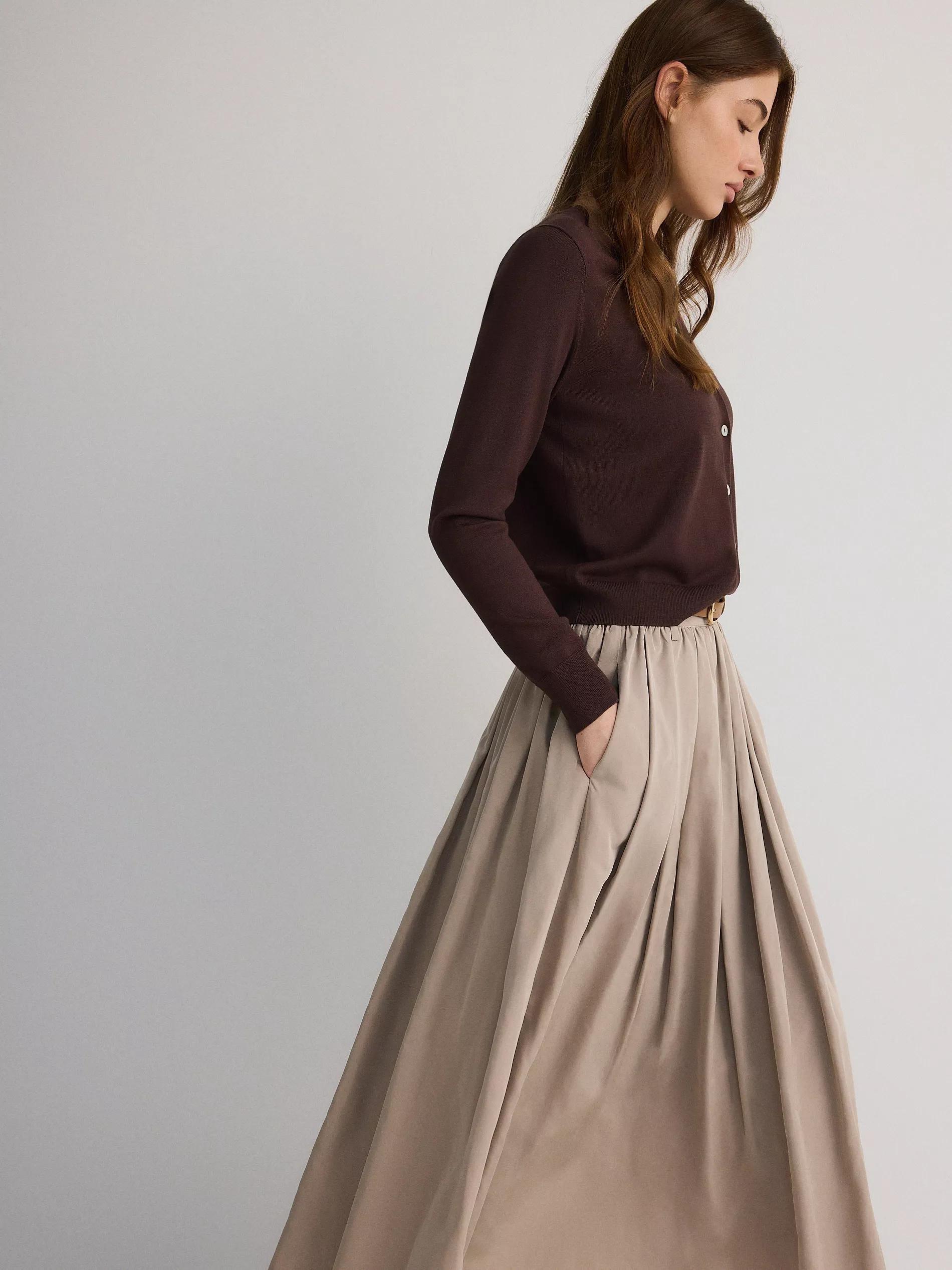 Beige Skirt With Belt, , large image number 2