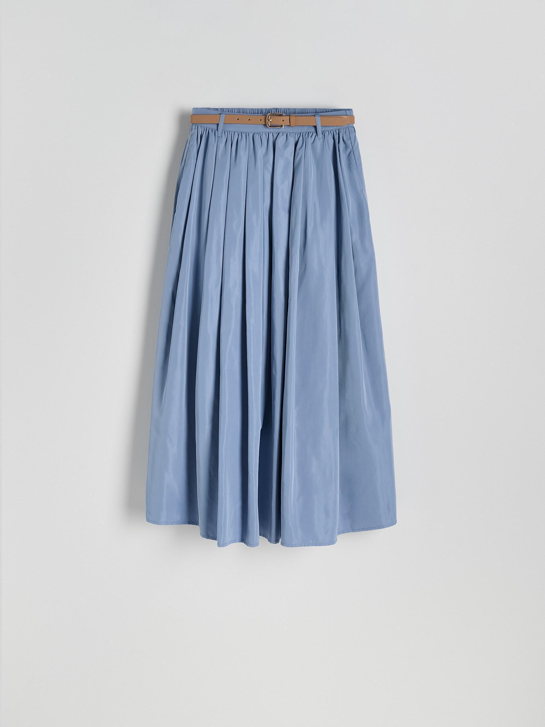 Blue Skirt With Belt, Blue, large image number 1
