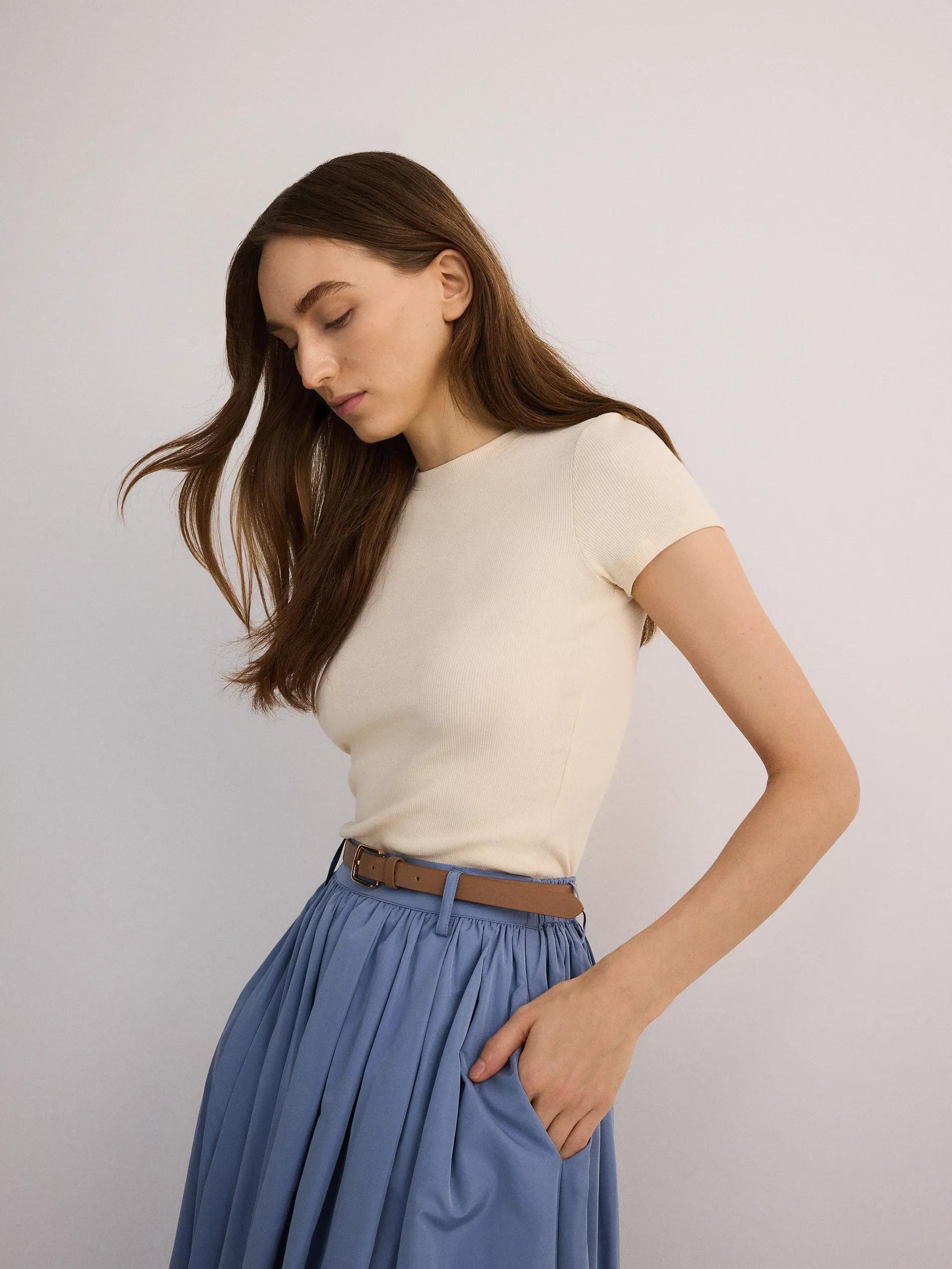 Blue Skirt With Belt, , large image number 2