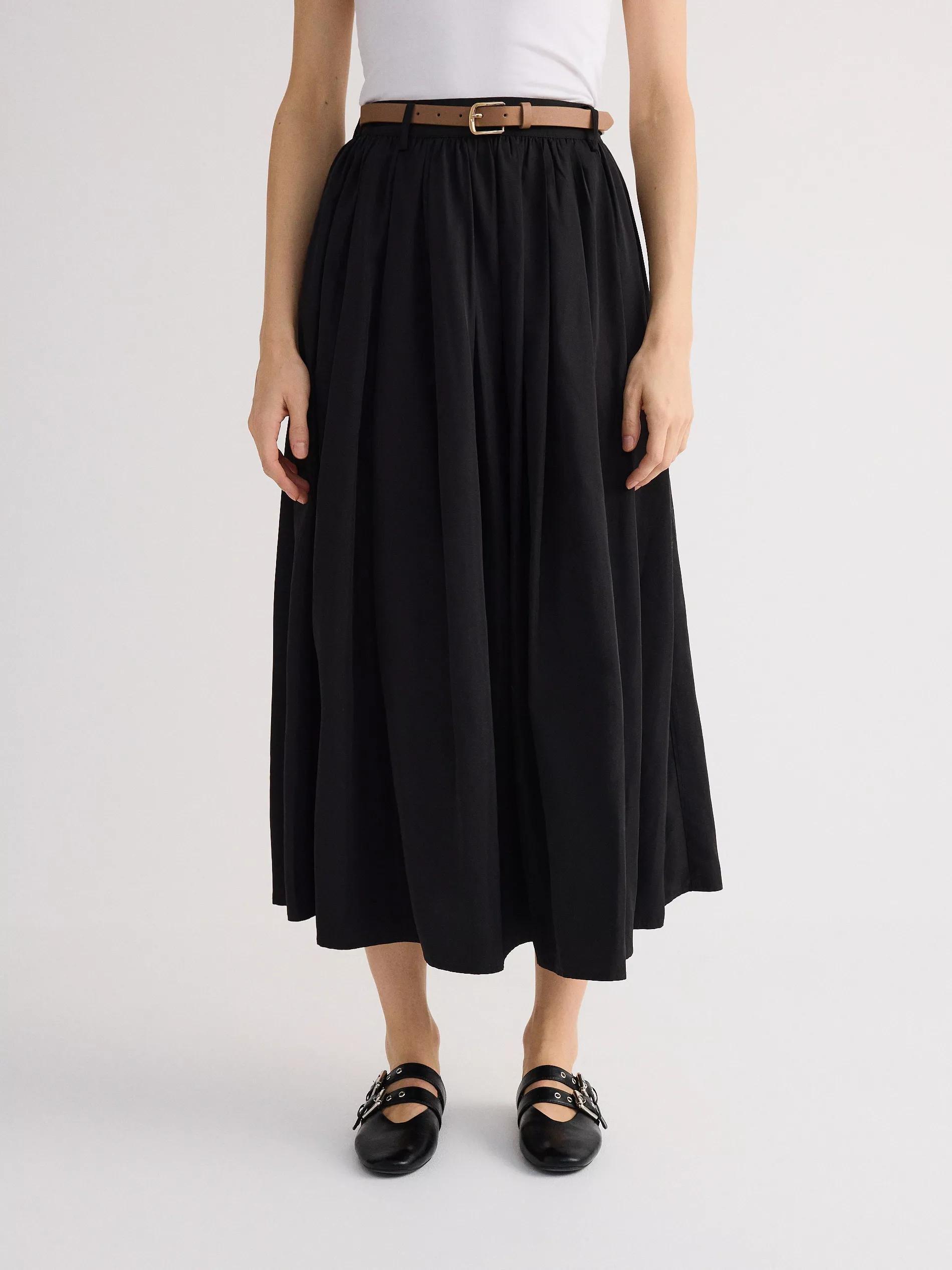 Black Skirt With Belt, , large image number 1