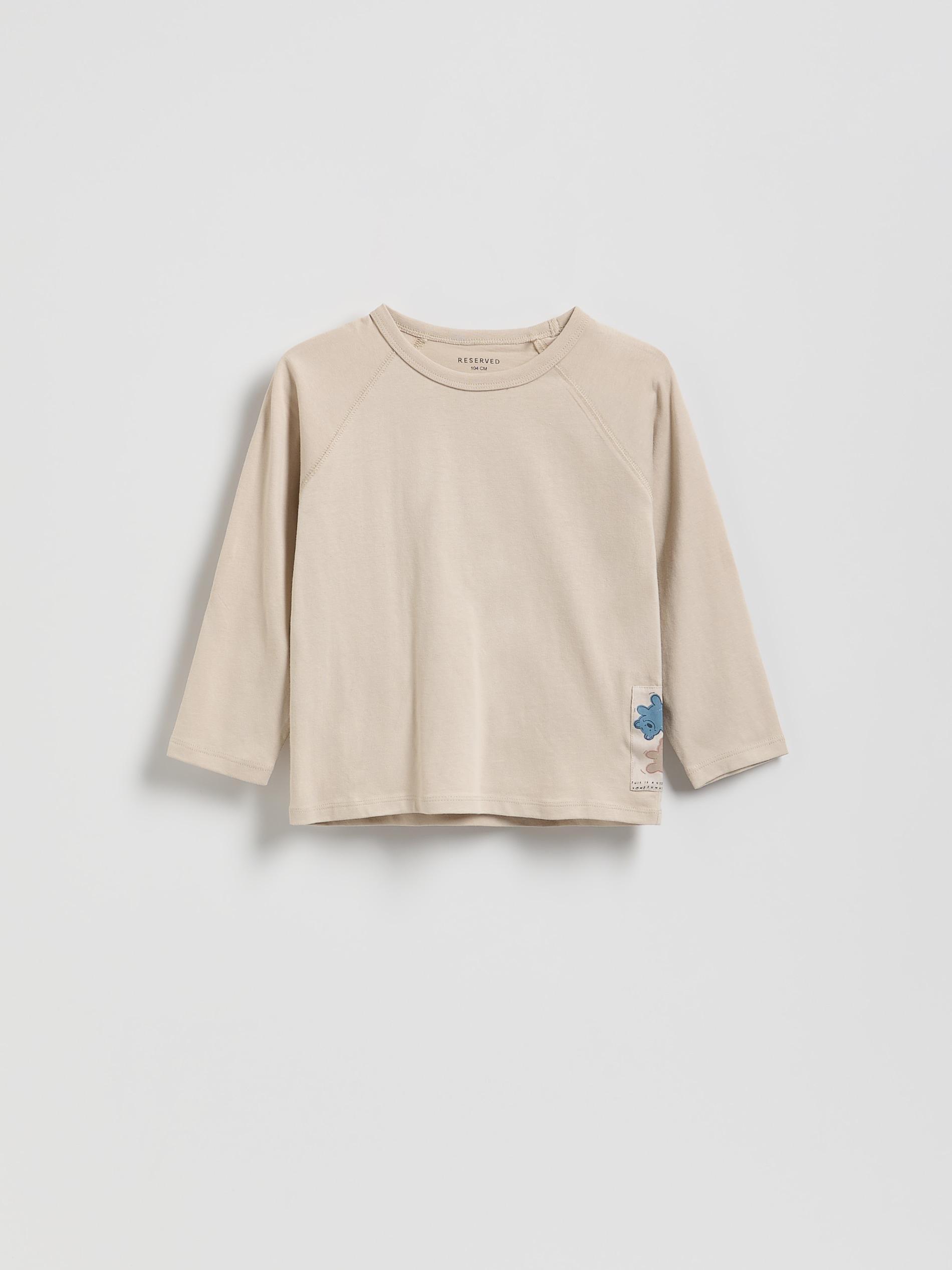 Beige T-Shirt, Kids Unisex, Beige, large image number 1