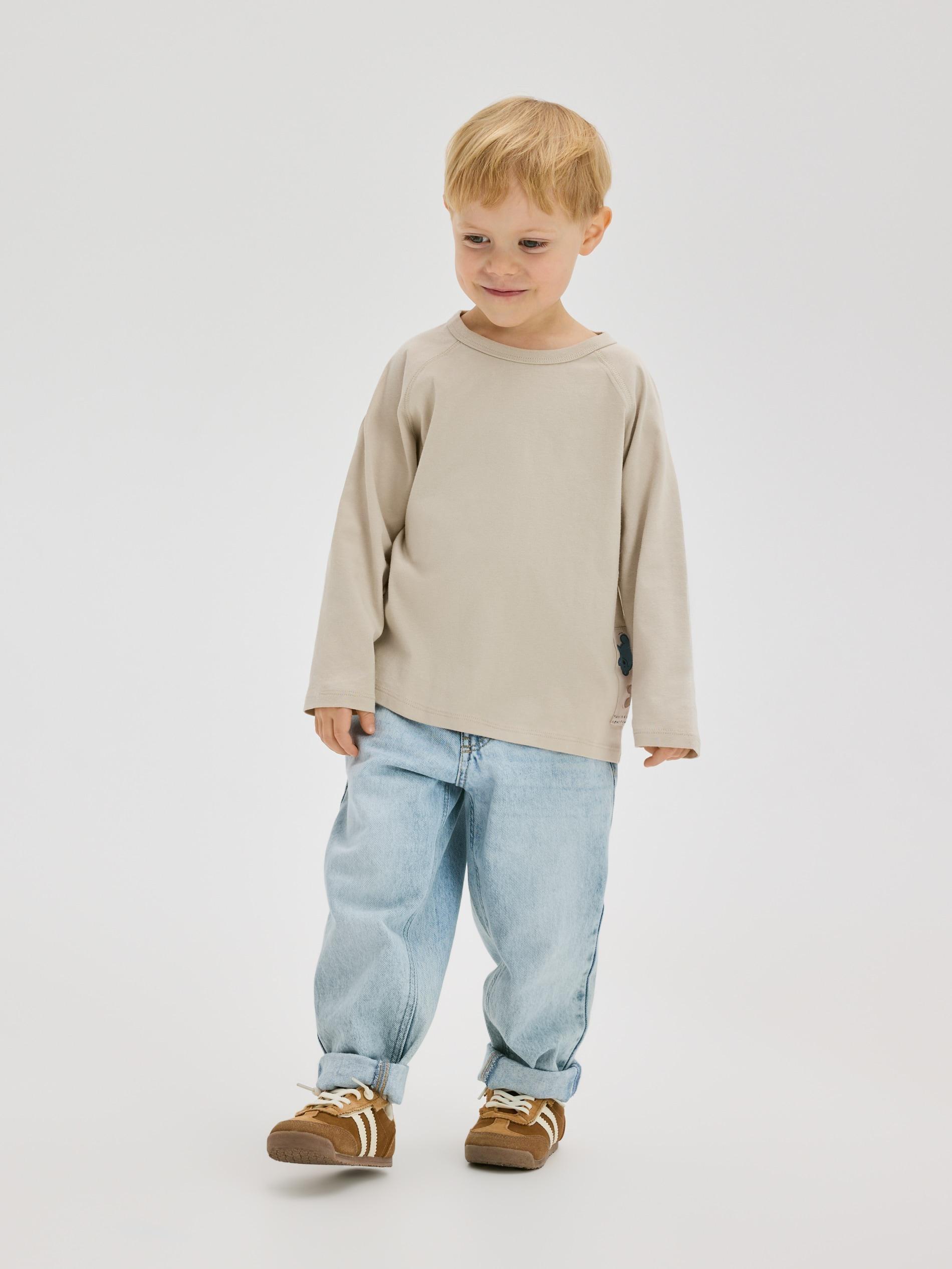 Beige T-Shirt, Kids Unisex, Beige, large image number 3