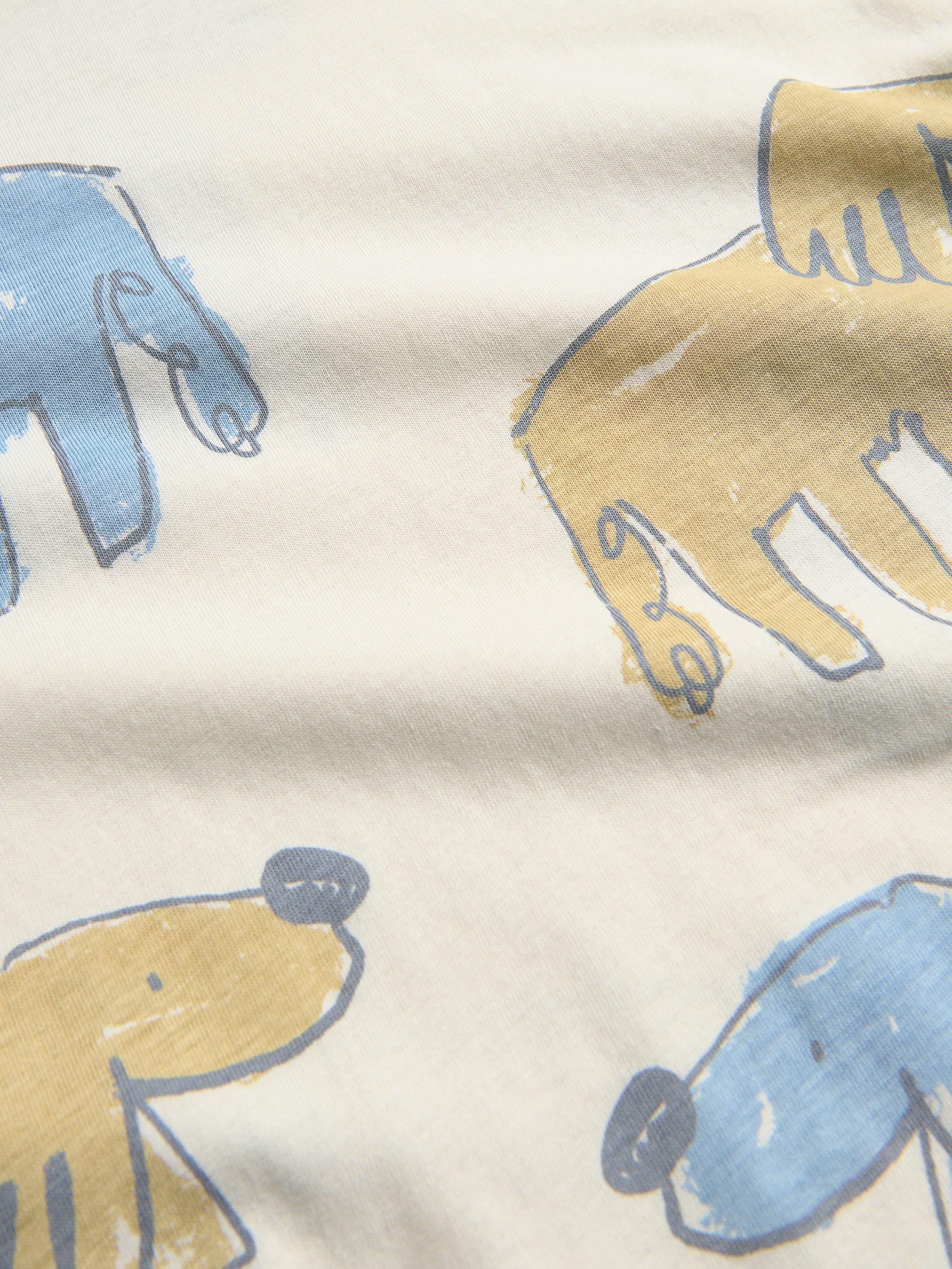 Cream Cotton T-Shirt With Slogan, Ivory, medium