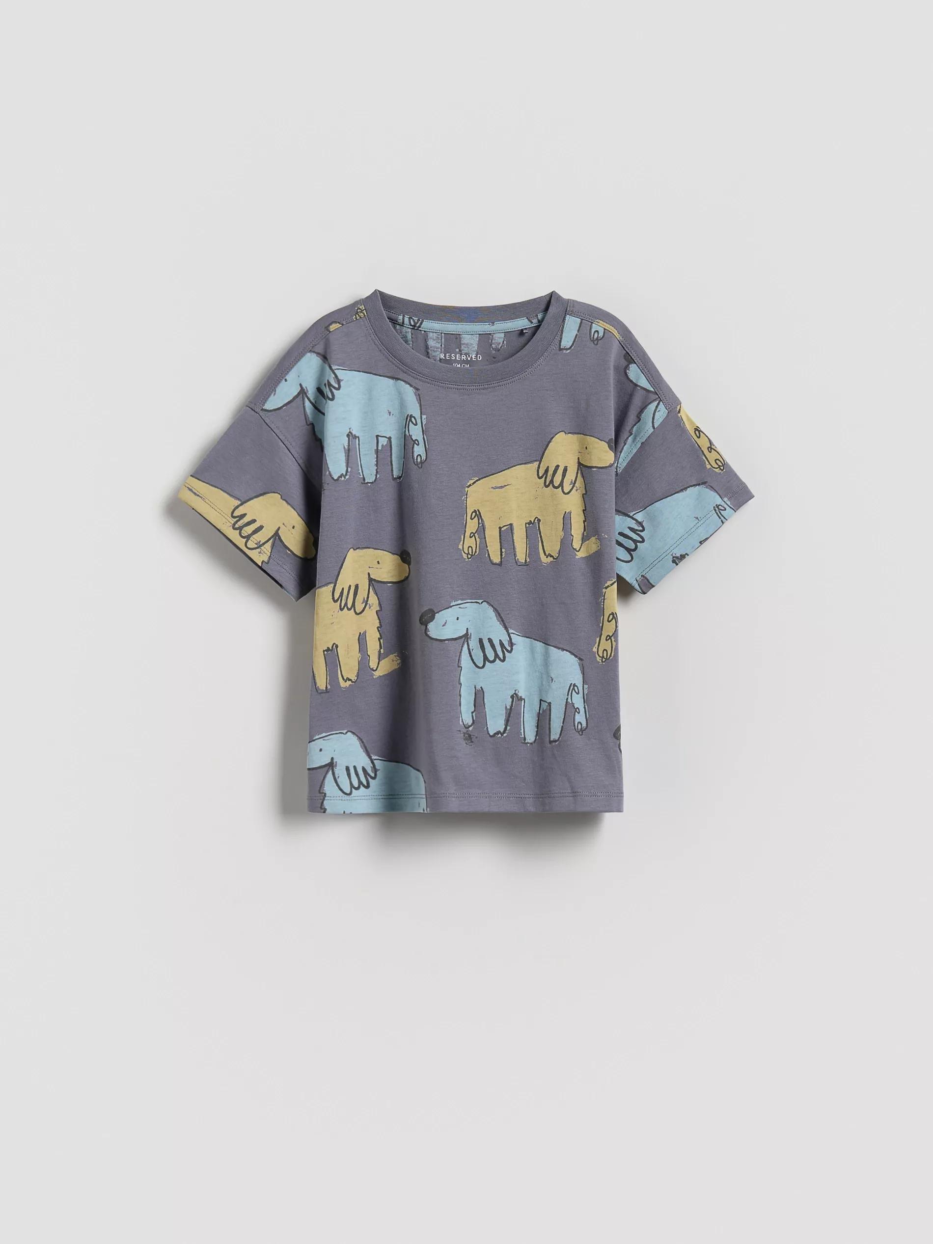 Grape Cotton T-Shirt With Slogan, , large image number 0