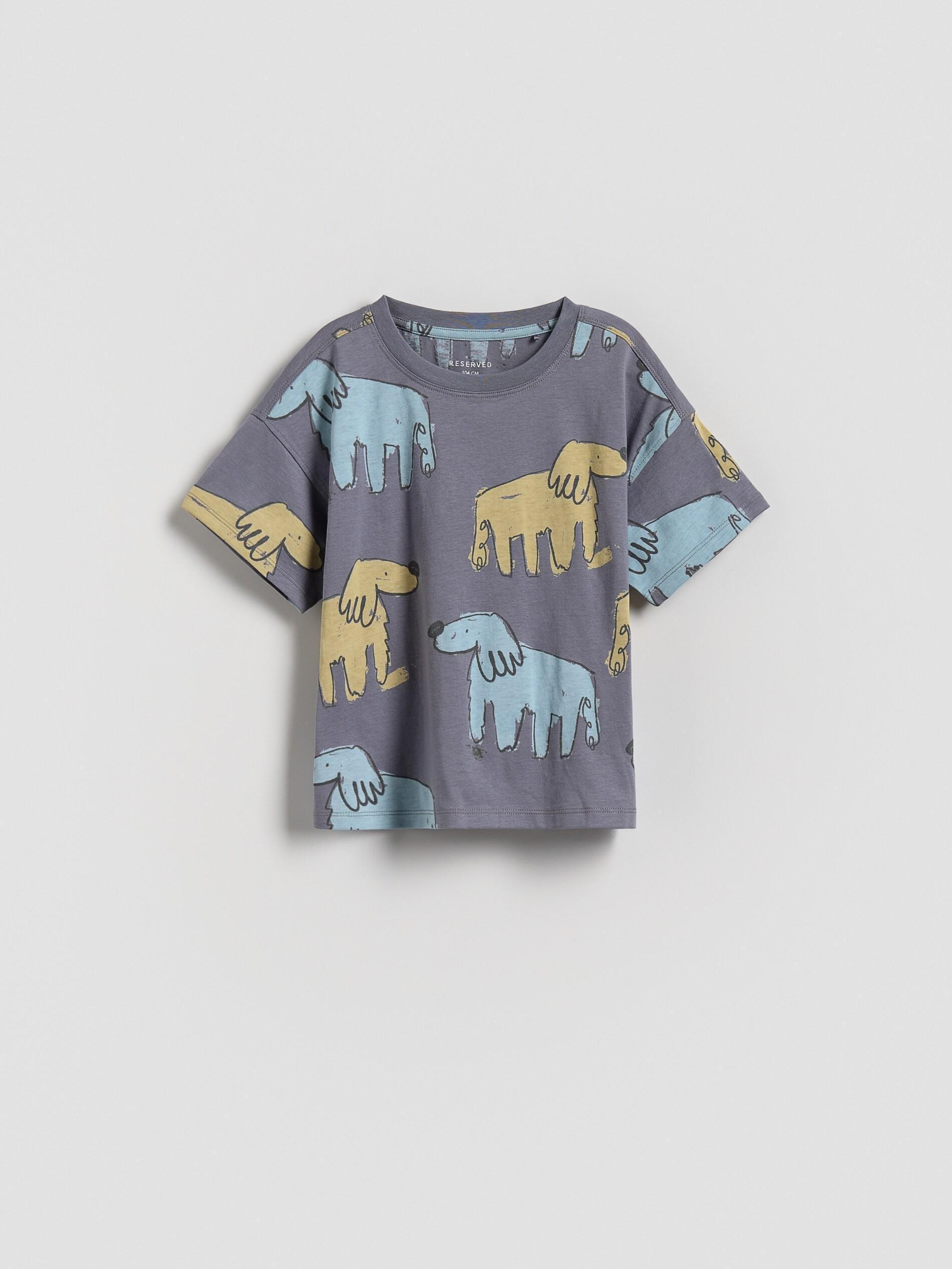 Grape Cotton T-Shirt With Slogan, Purple, medium