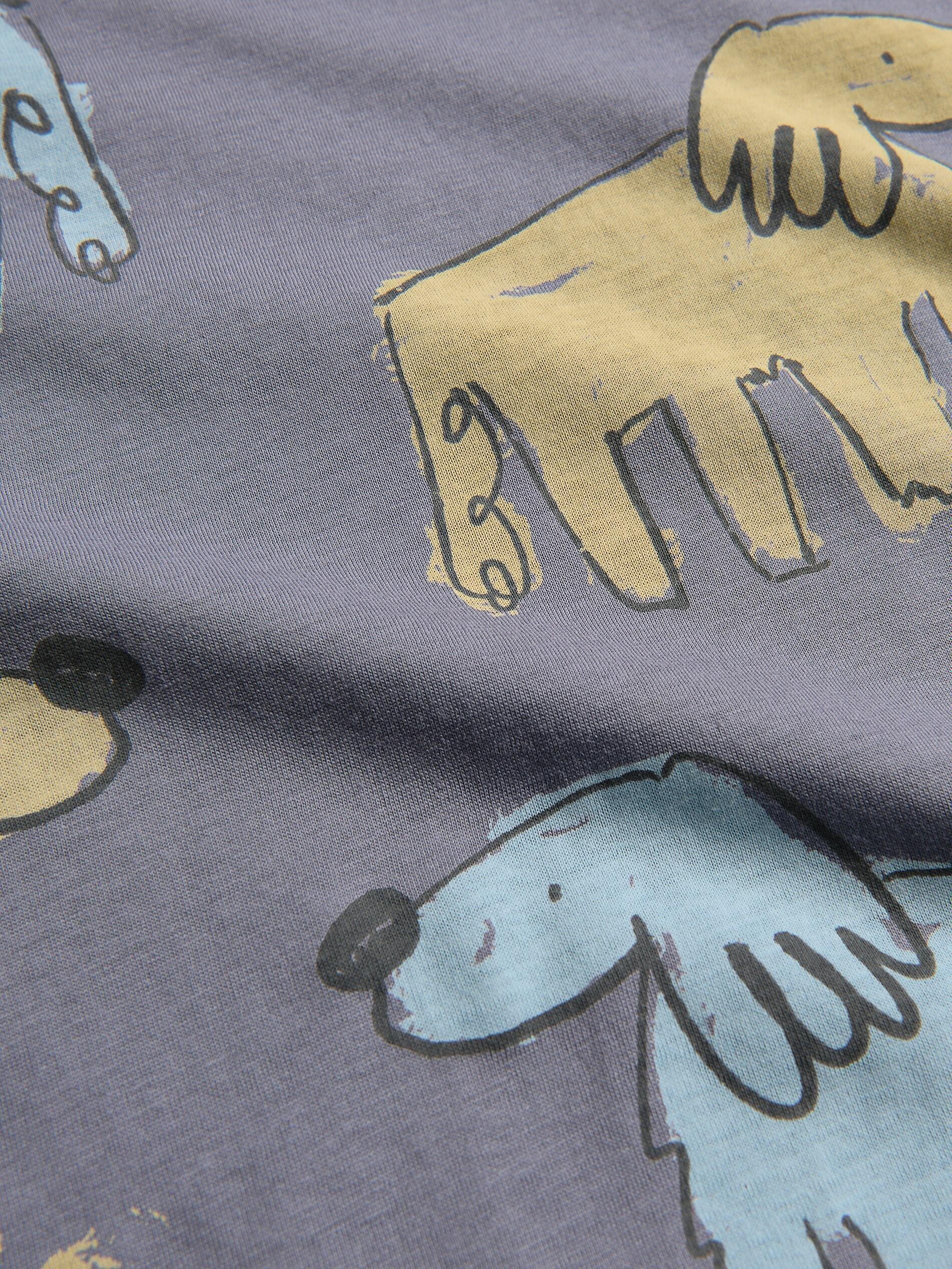 Grape Cotton T-Shirt With Slogan, Purple, medium