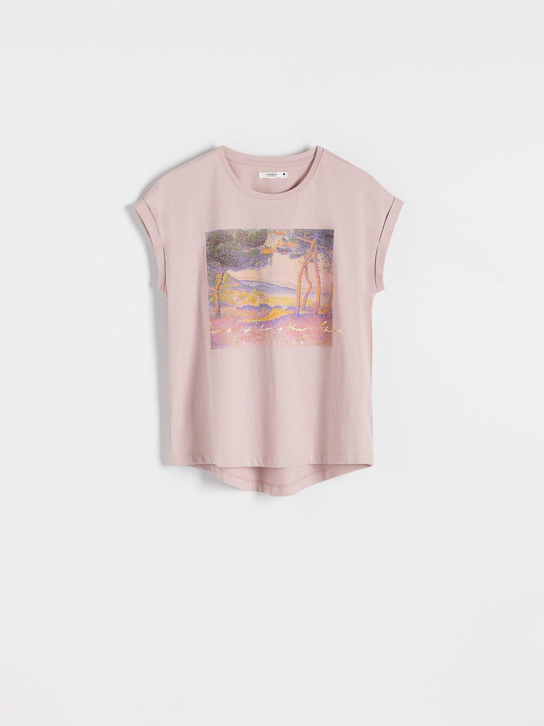 Pink Printed Kimono T-Shirt, , large image number 2