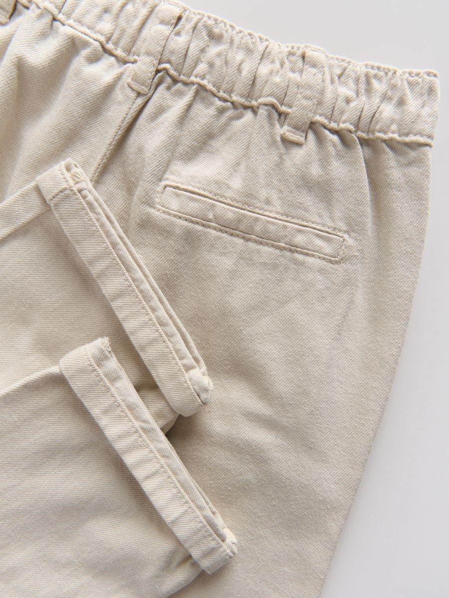 Beige Cotton Pants, , large image number 1