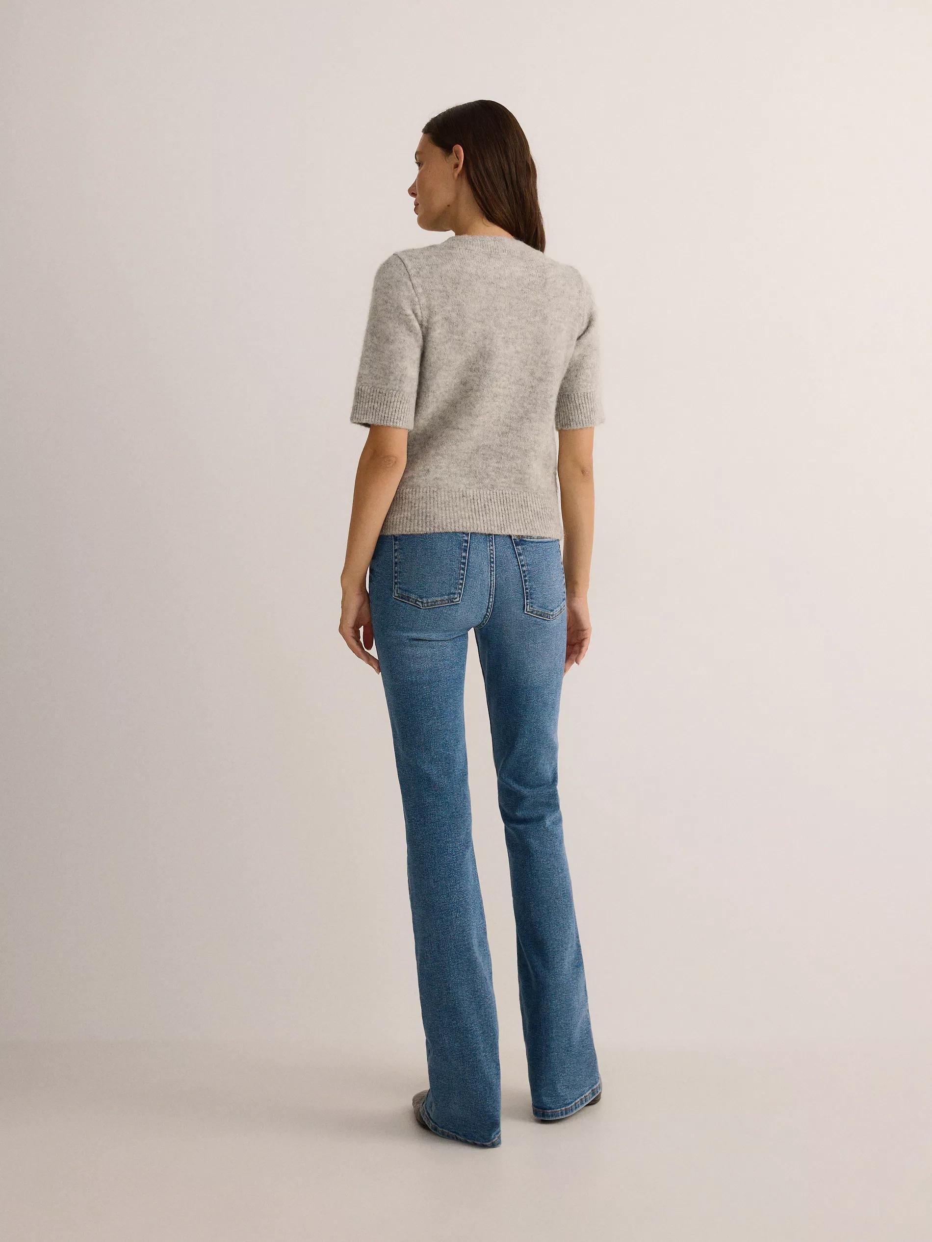 Grey Sweater With Decorative Applique, , large image number 2