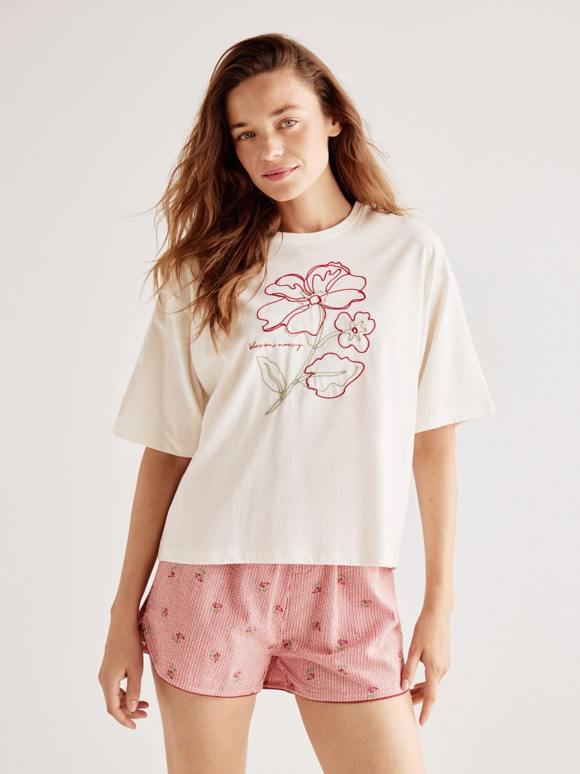 Red Two Piece Pyjama Set, Red, medium