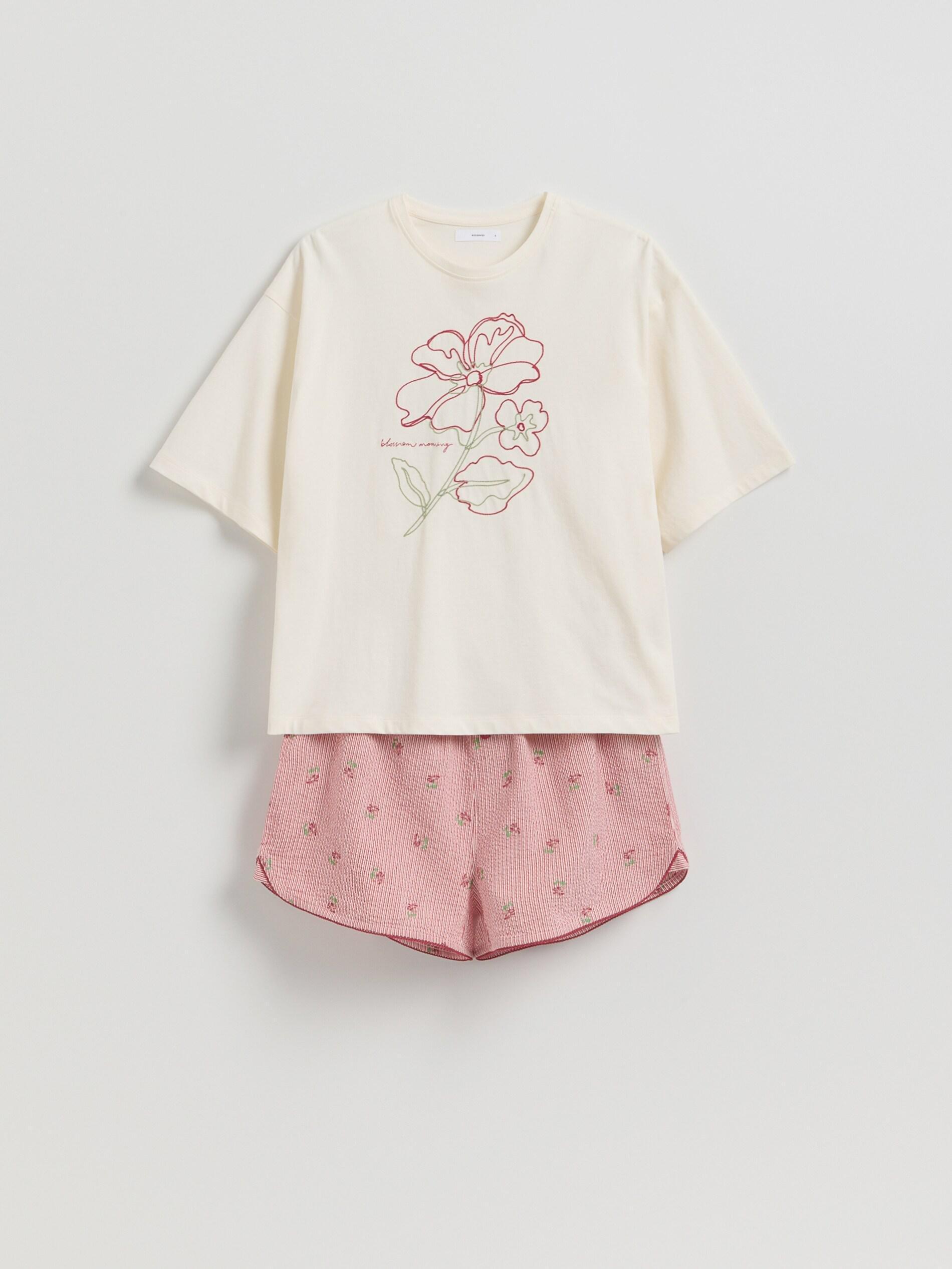 Red Two Piece Pyjama Set, Red, large image number 4