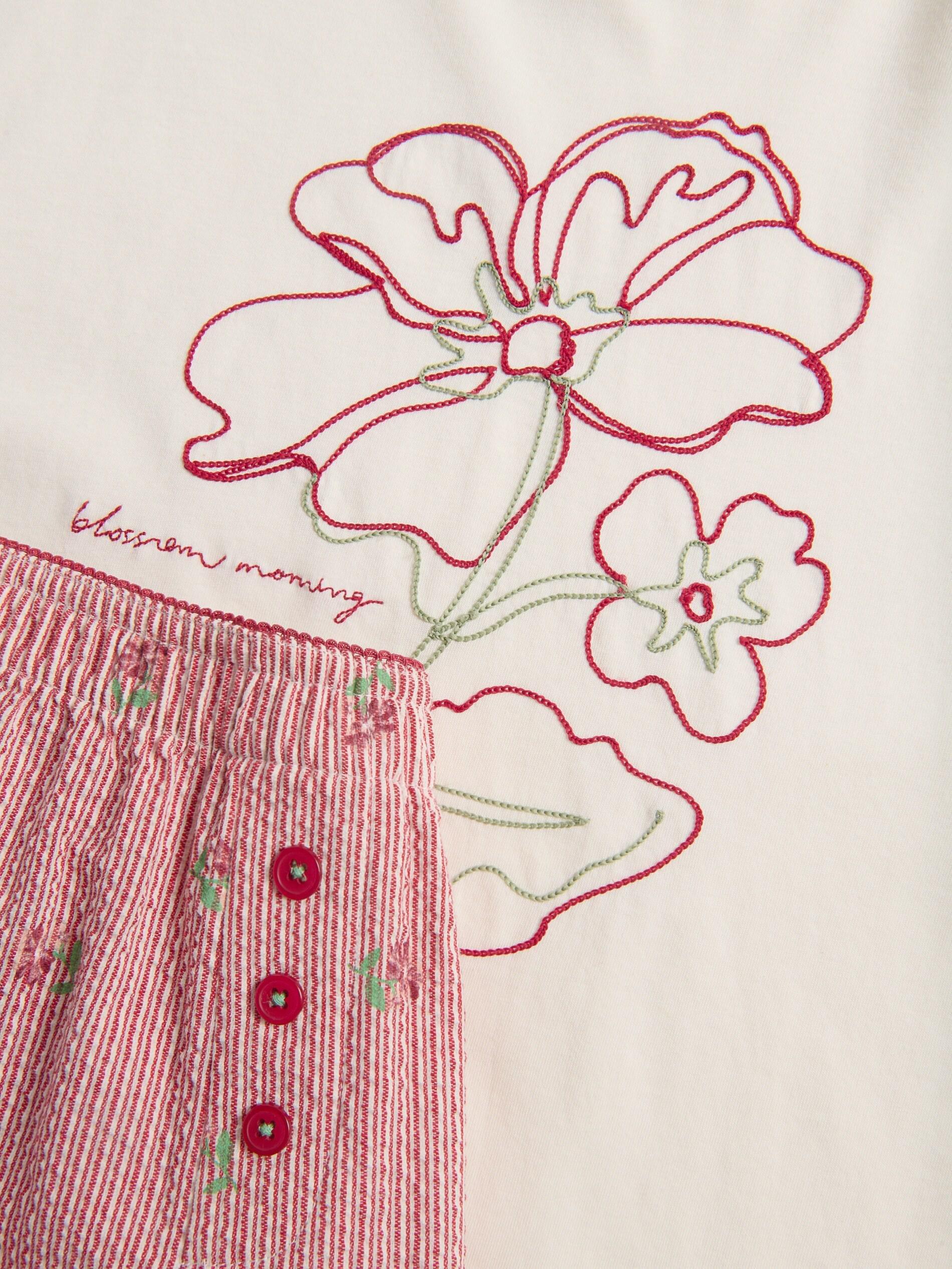 Red Two Piece Pyjama Set, Red, large image number 5