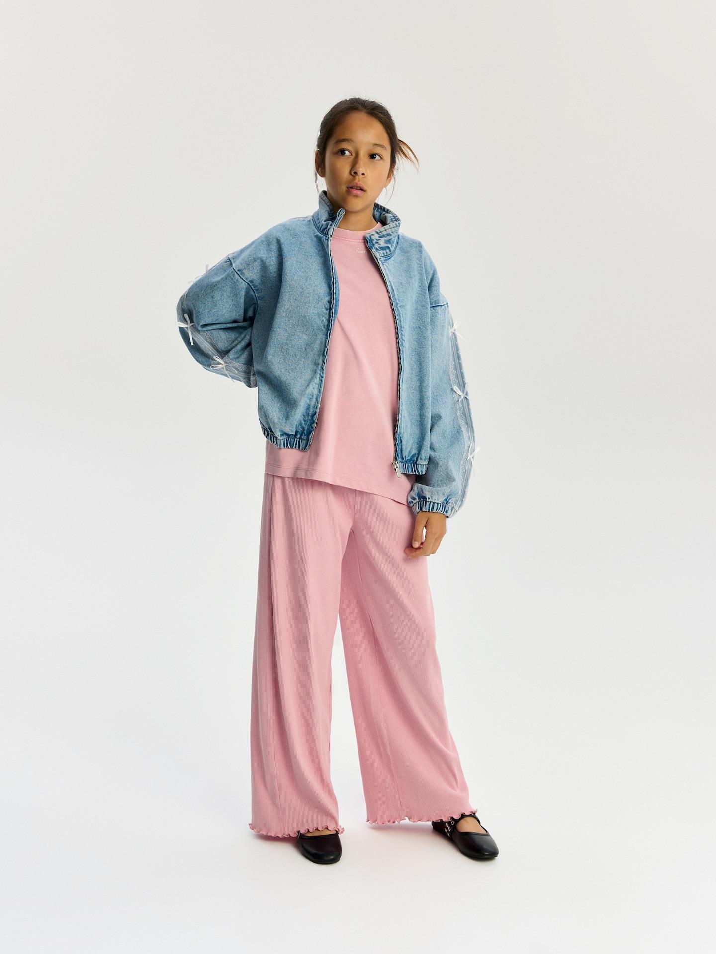 Blue Denim Jacket With Bows, Blue, large image number 3