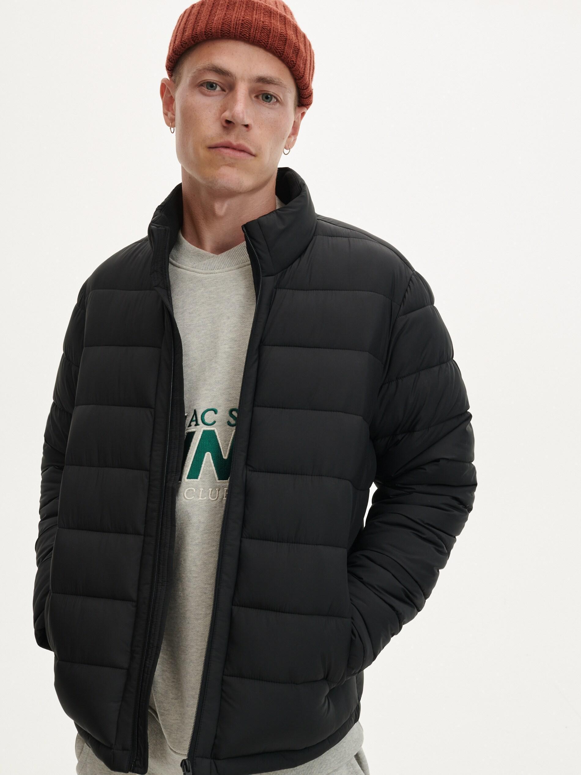 Black Quilted Jacket, , large image number 1