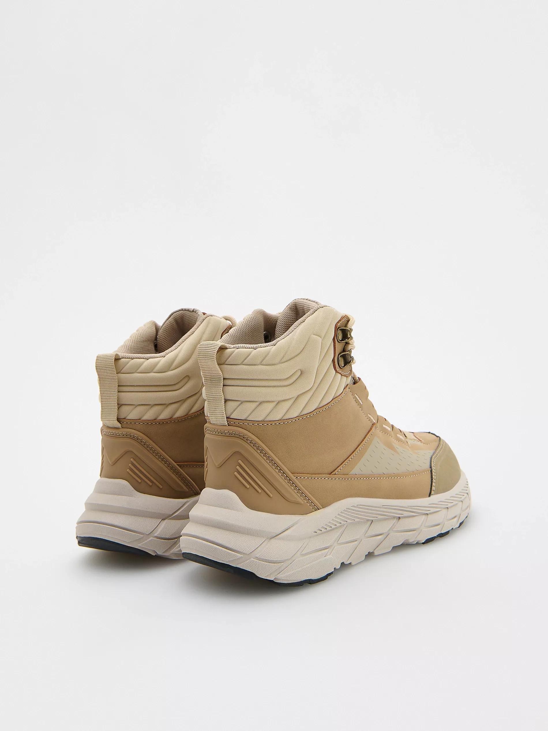 Beige Ankle Boots With Thick Soles, , large image number 3