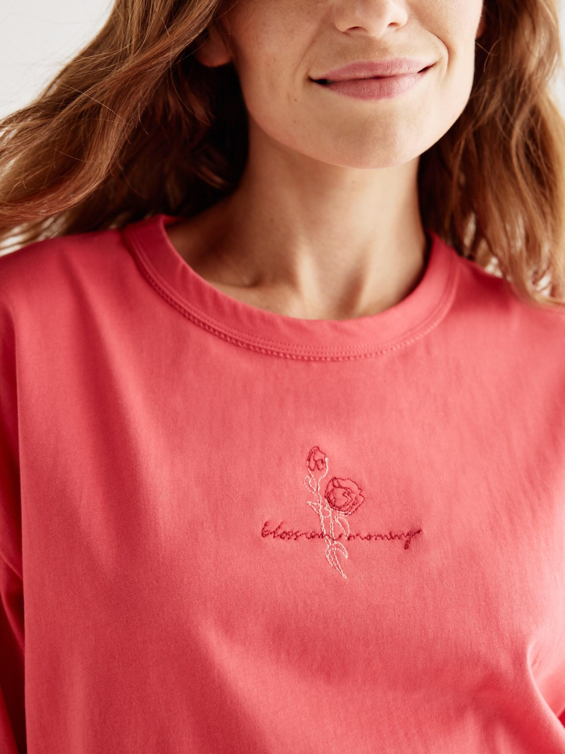 Red Two Piece Cotton Pyjama Set, Red, large image number 1