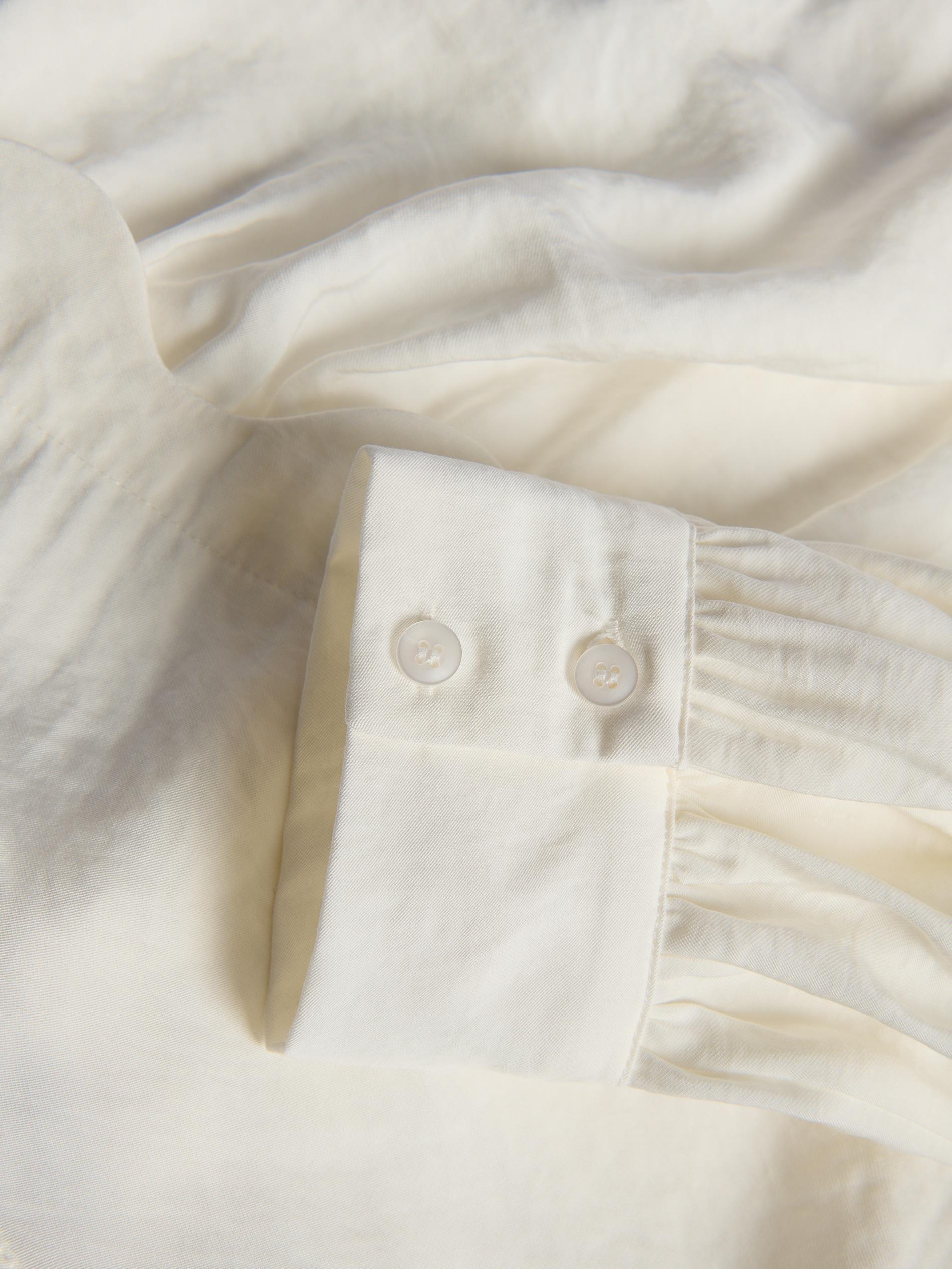 Cream Modal Blend Shirt, Ivory, large image number 5