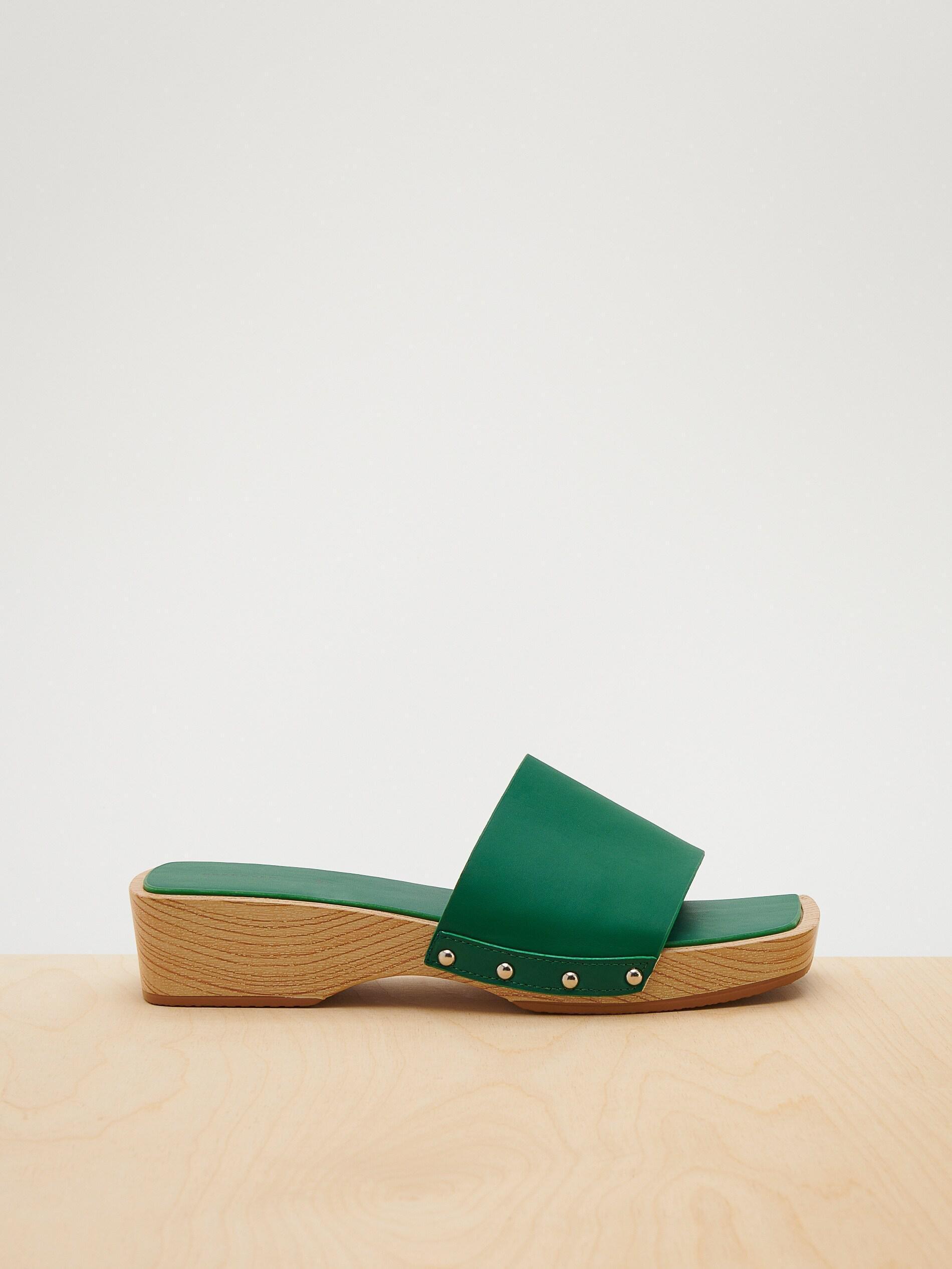 Reserved - Green Leatherette Sliders