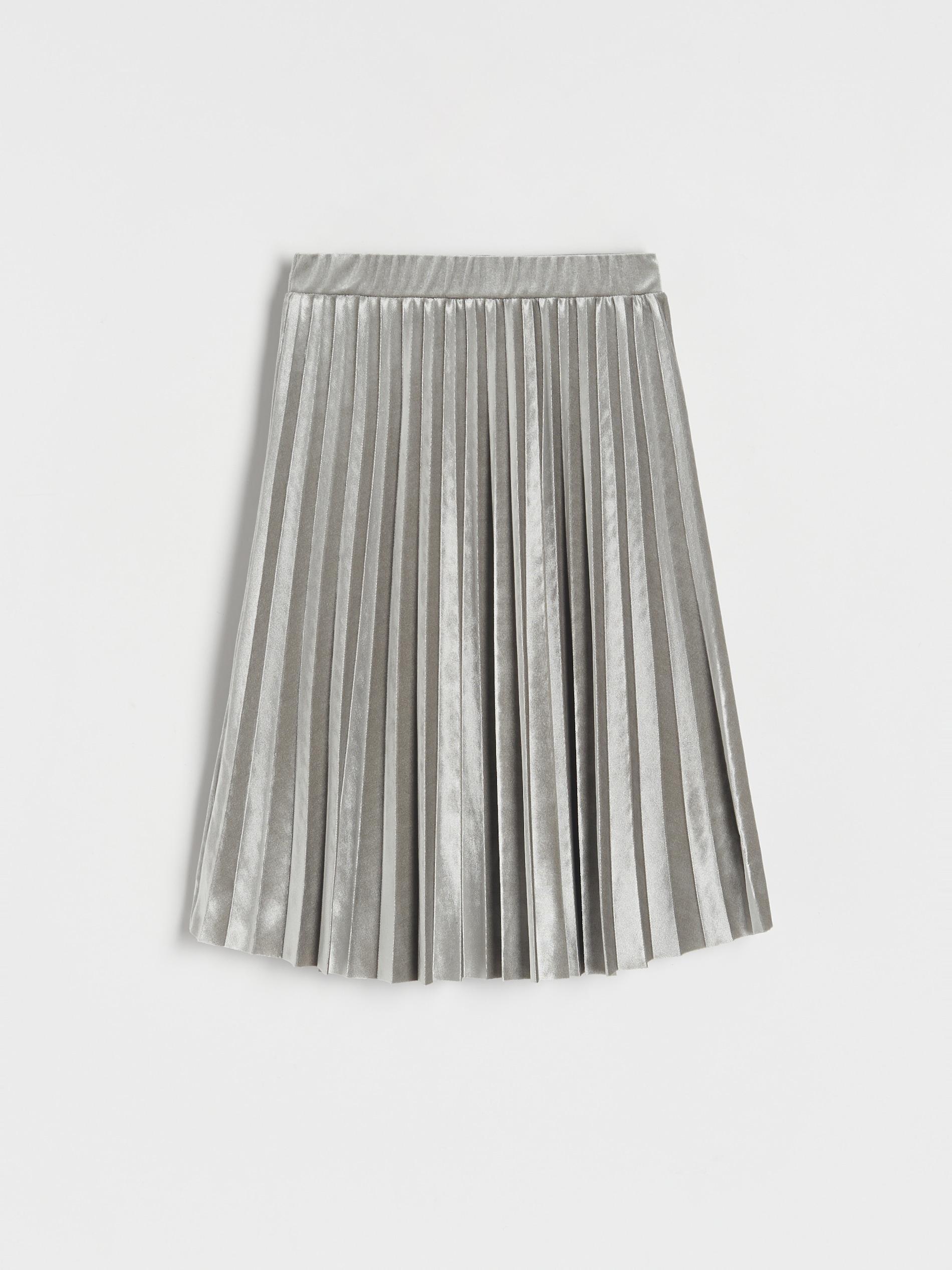 Grey Pleated Skirt, Kids Girls, , large image number 0