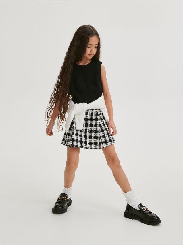 Reserved - Multicolour Skirt With Pleats, Kids Girls