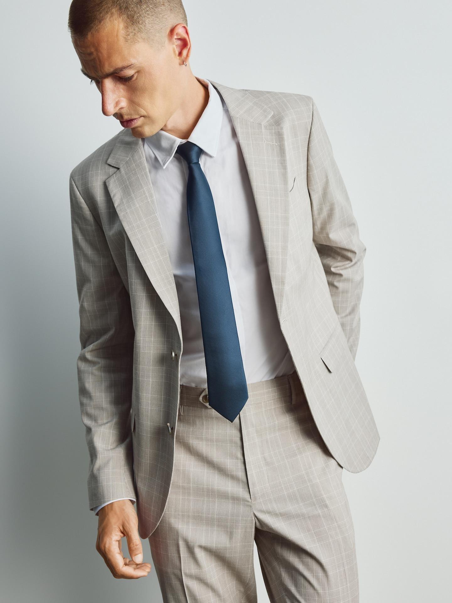 Blue Slim Tie, Navy, large image number 0