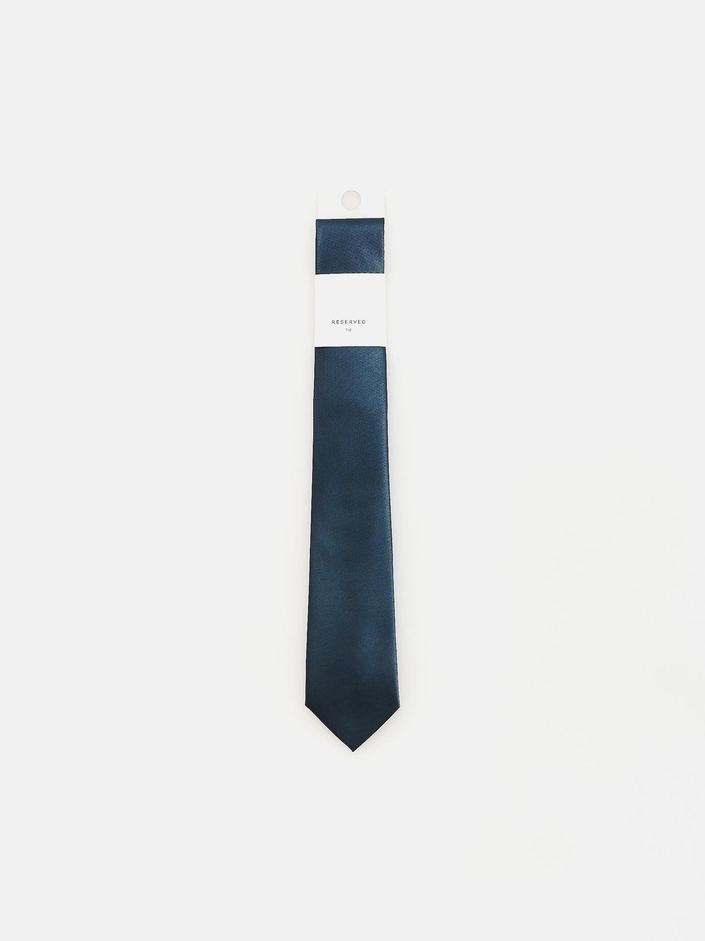 Blue Slim Tie, Navy, large image number 1