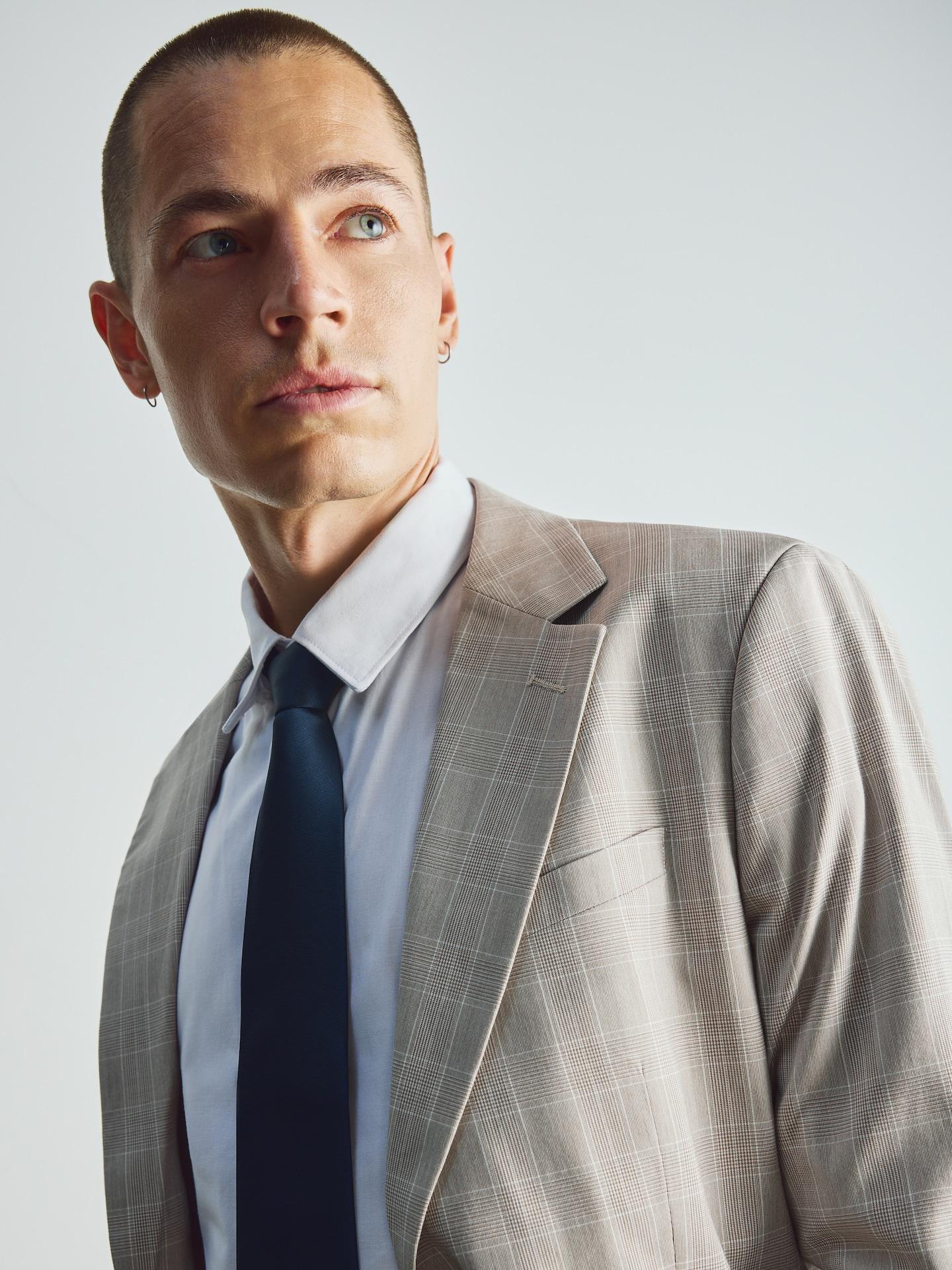 Blue Slim Tie, Navy, large image number 2