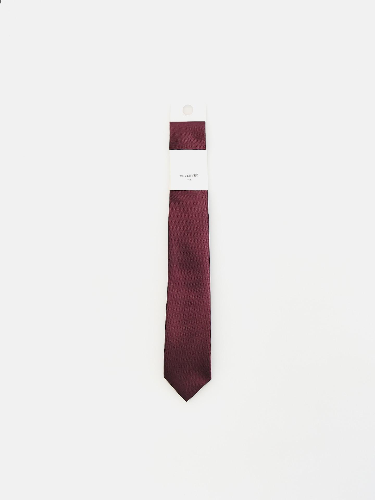 Red Slim Tie, Burgundy, large image number 0