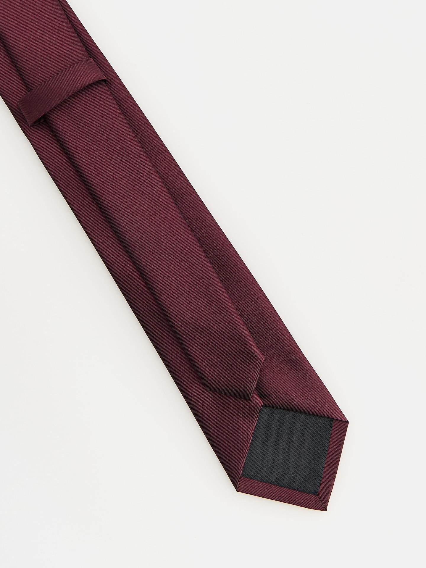 Red Slim Tie, Burgundy, medium