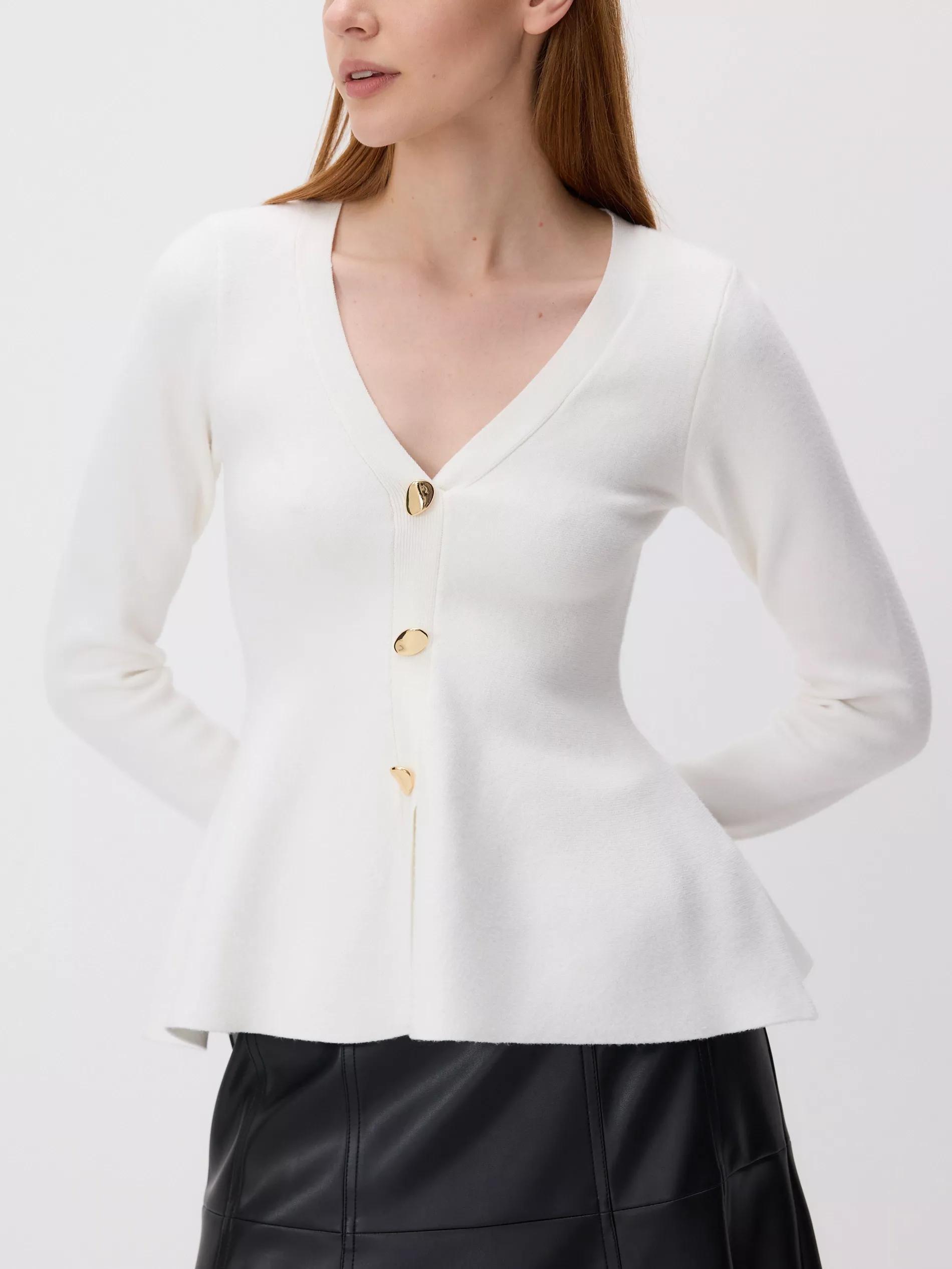 Beige Ladies` Sweater, Ivory, medium