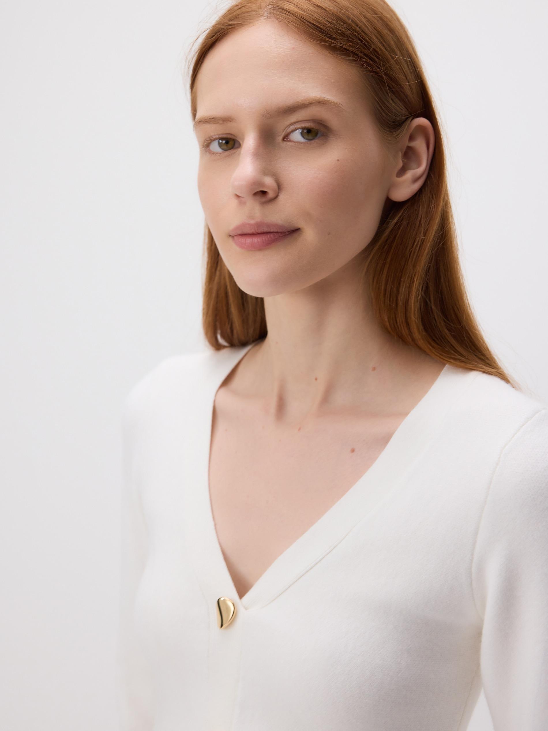 Beige Ladies` Sweater, Ivory, medium