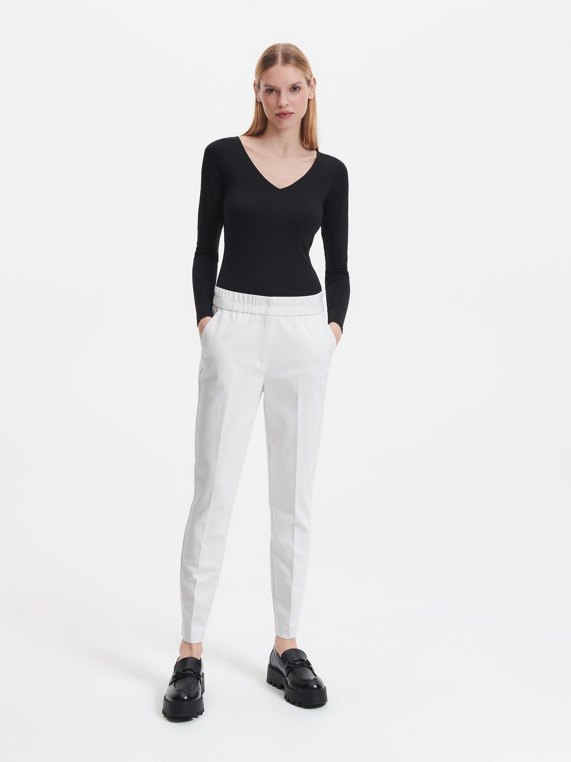 Black Slim Fit Top, , large image number 3