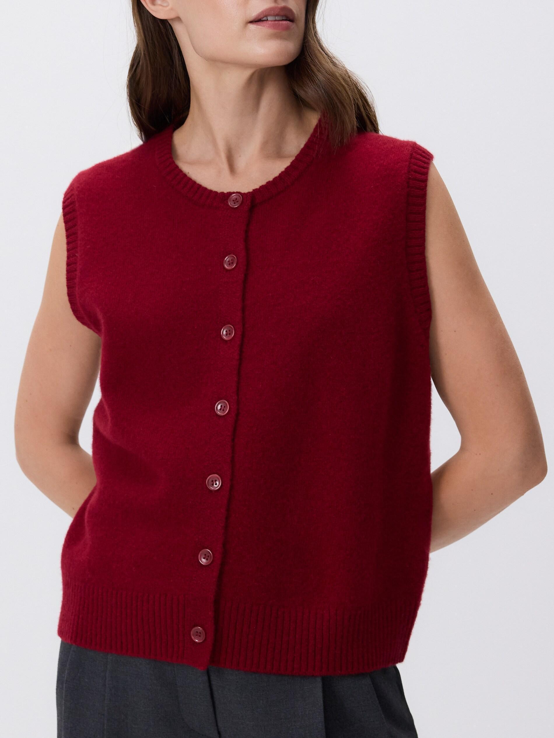 BURGUNDY Wool vest, Purple, large image number 1