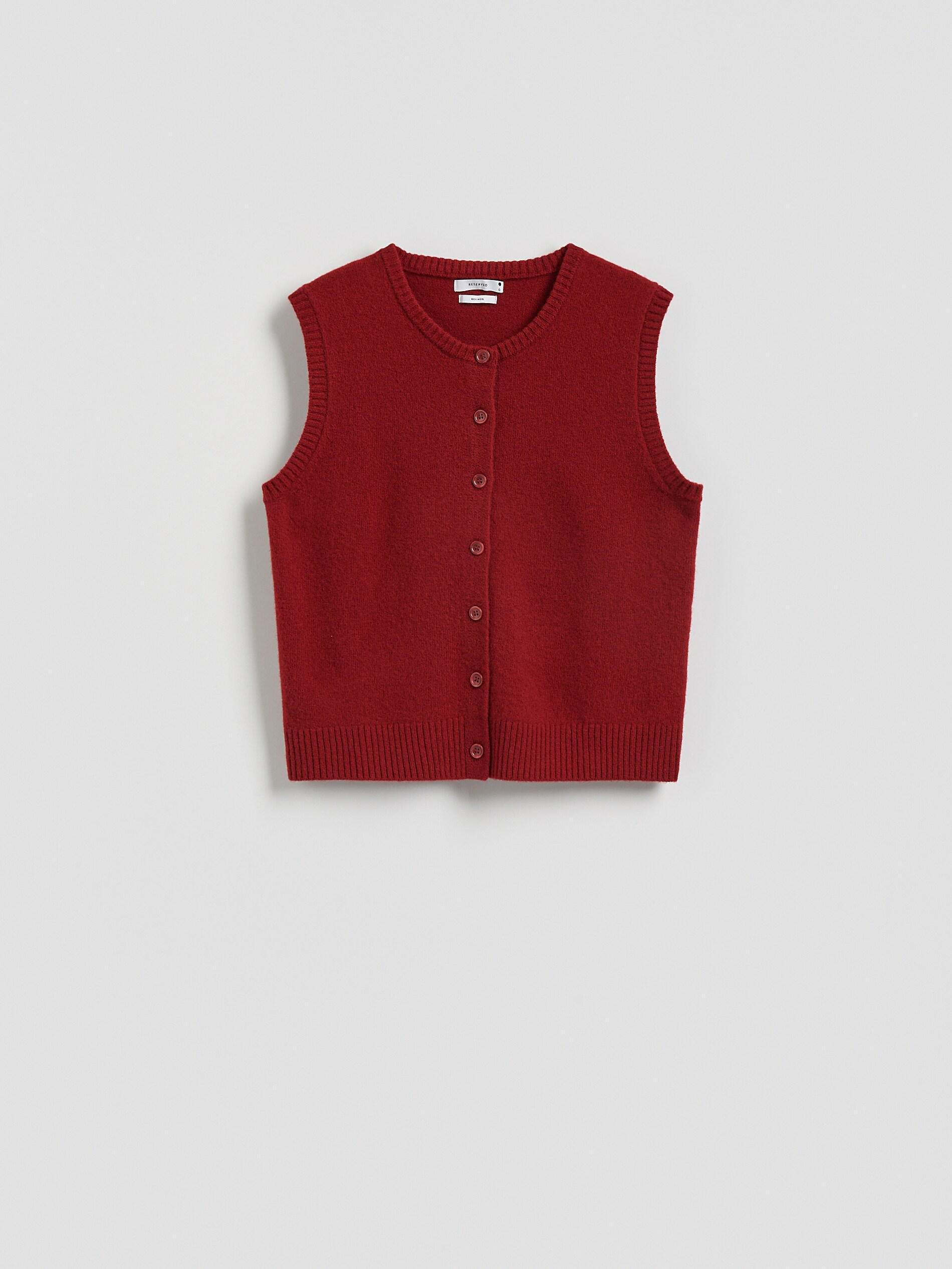 BURGUNDY Wool vest, Purple, large image number 4