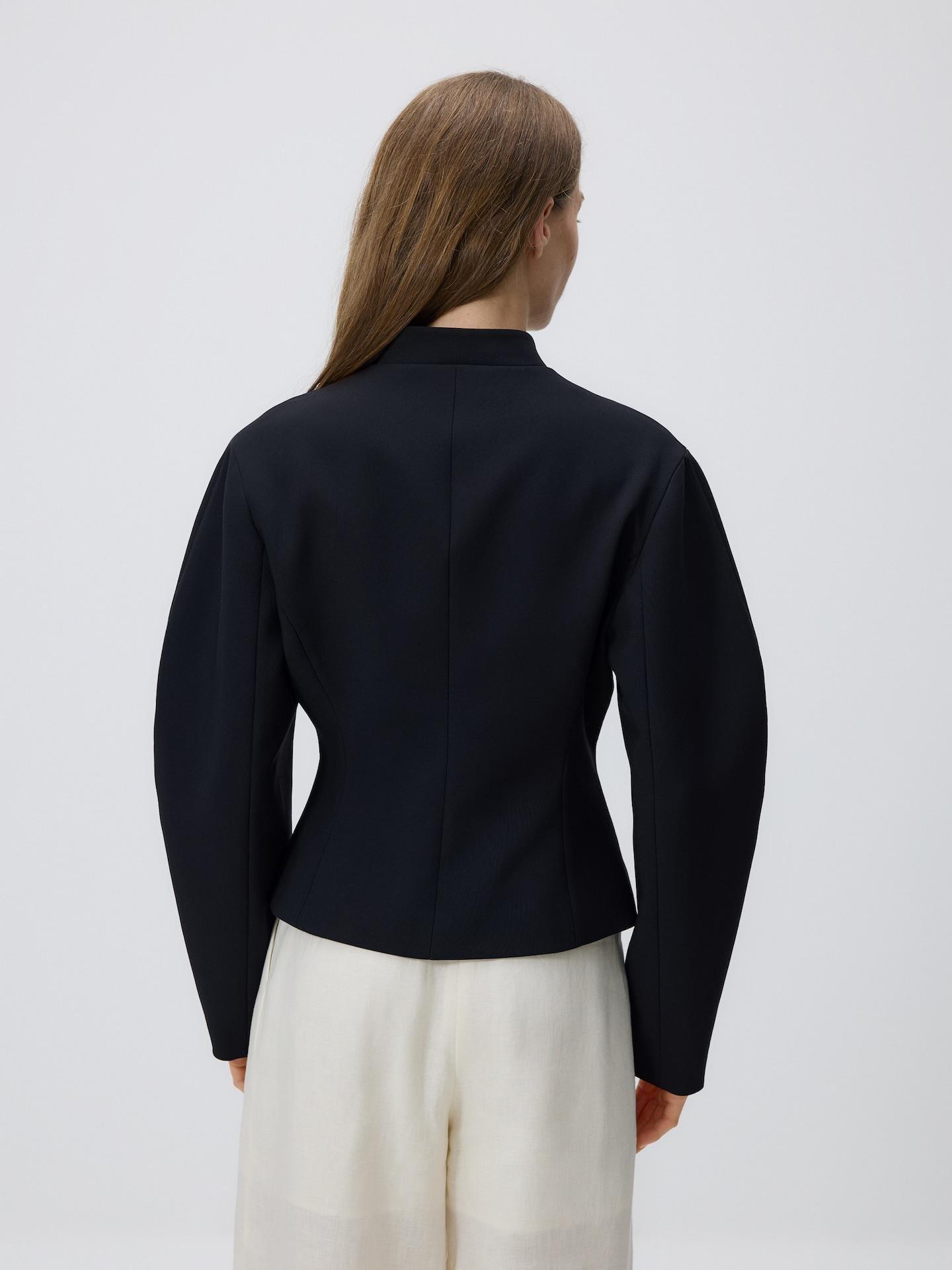 Black Blazer With Decorative Buttons, Black, medium