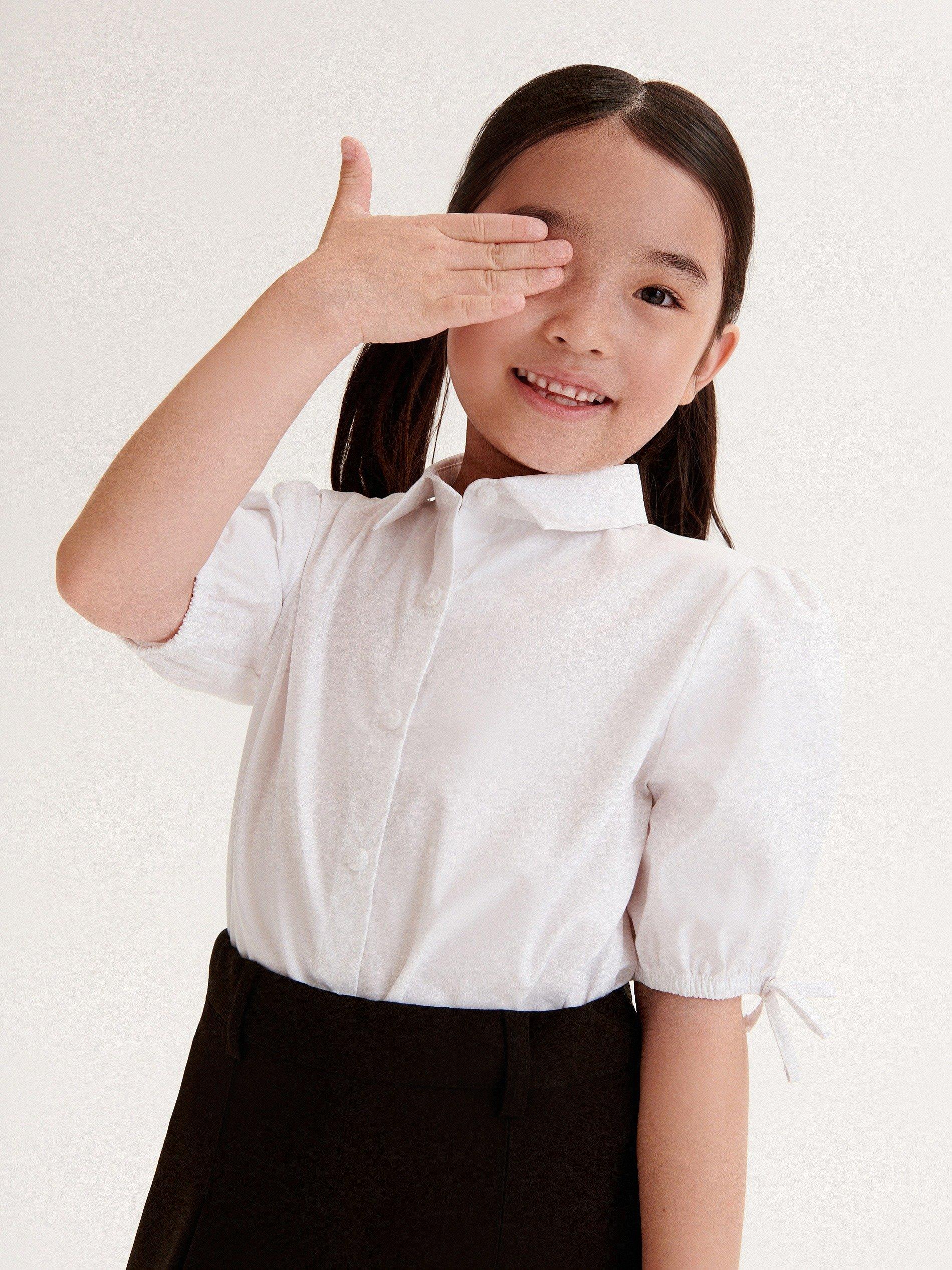 White Shirt, Kids Girls, , large image number 2
