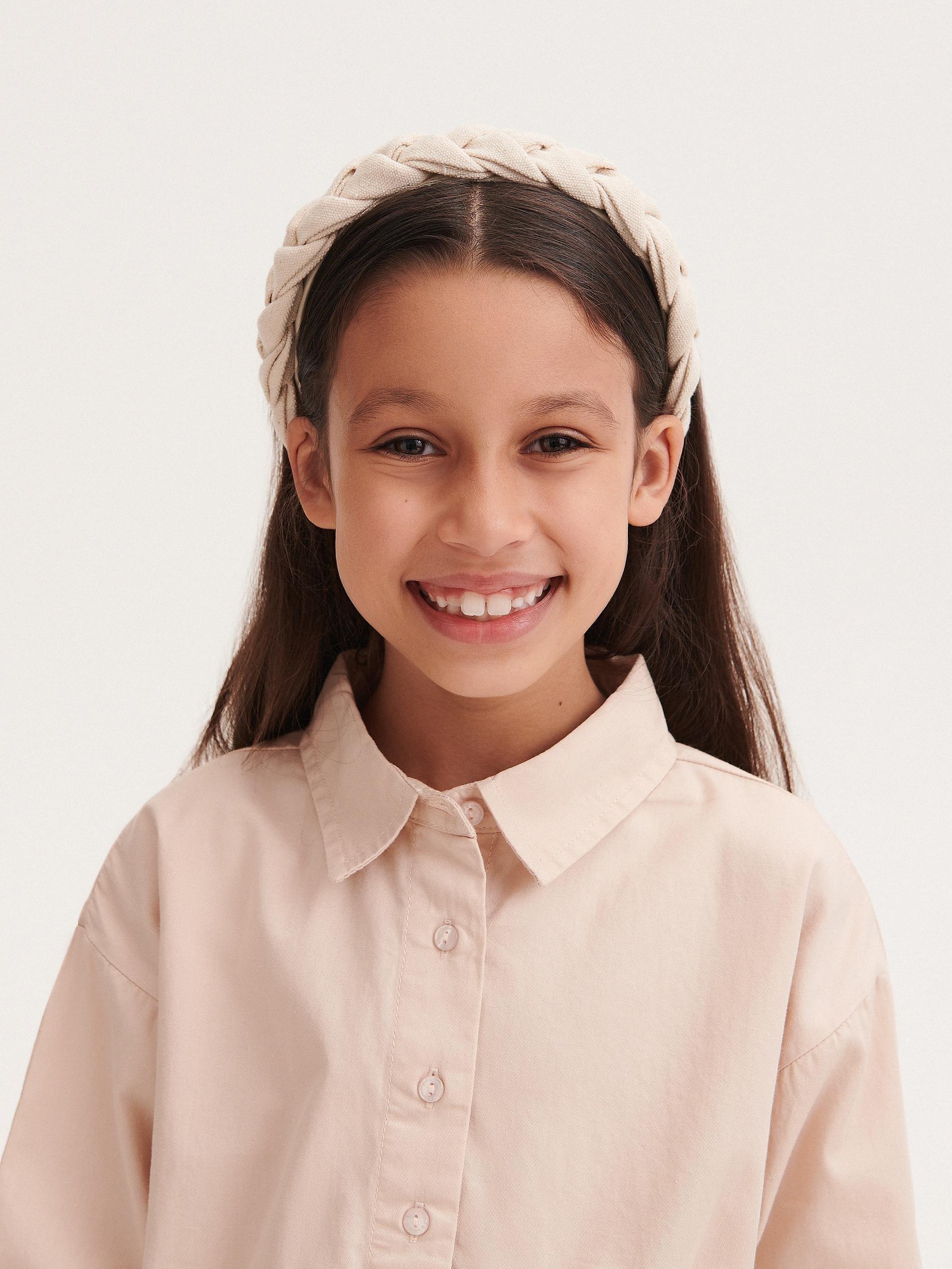 Nude T-Shirt With Bow, Kids Girls, , large image number 3
