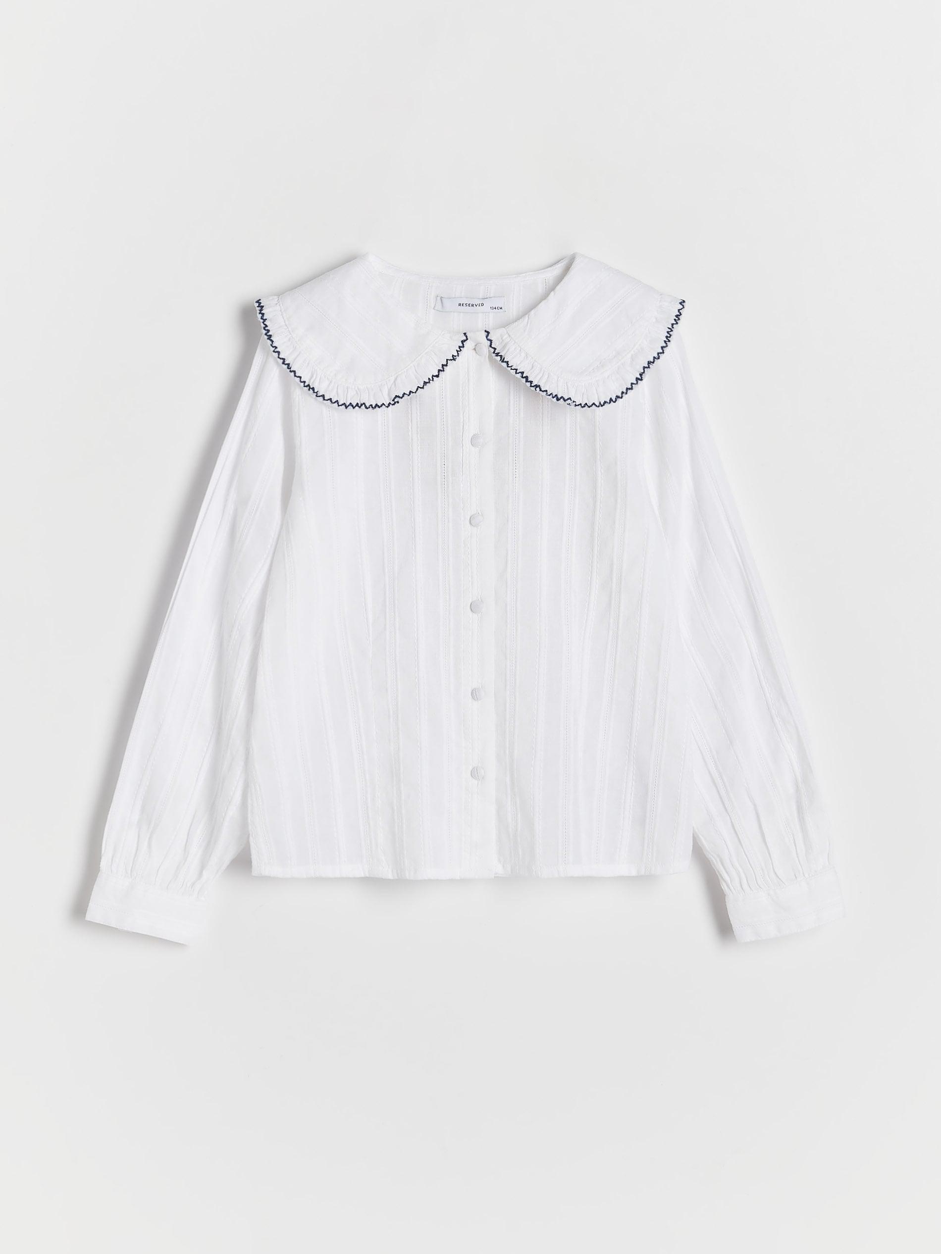 Reserved - White Collar Shirt, Kids Girls