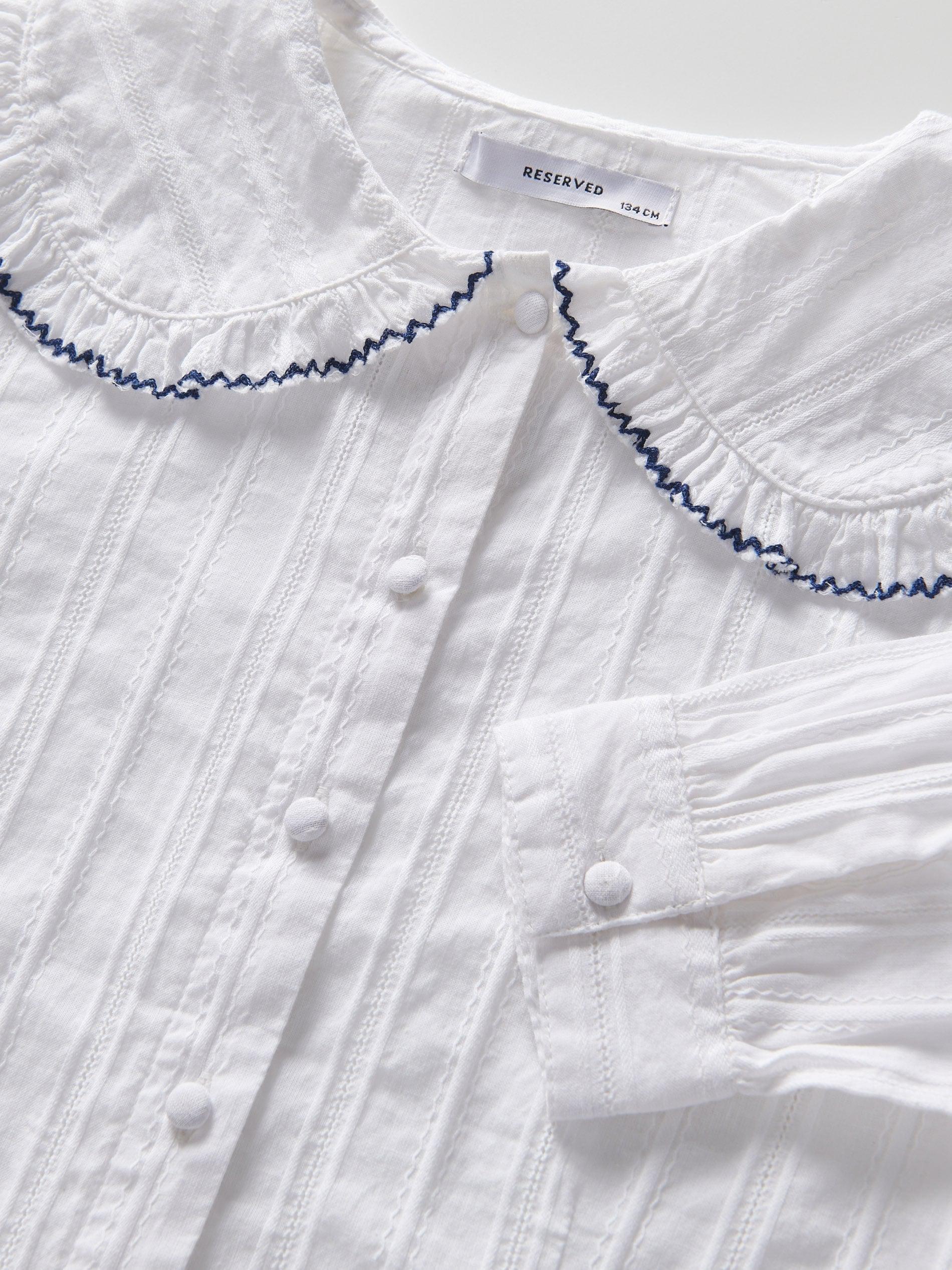 White Collar Shirt, Kids Girls, , large image number 8
