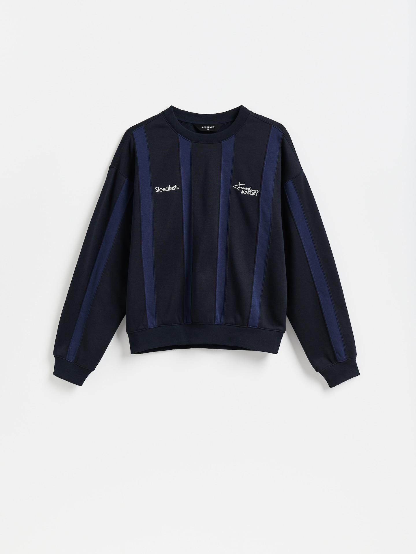 Blue Hoodie With Back Print, Navy, large image number 5