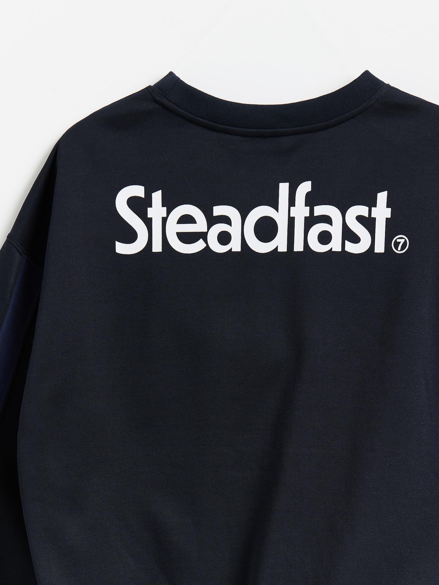 Blue Hoodie With Back Print, Navy, large image number 6