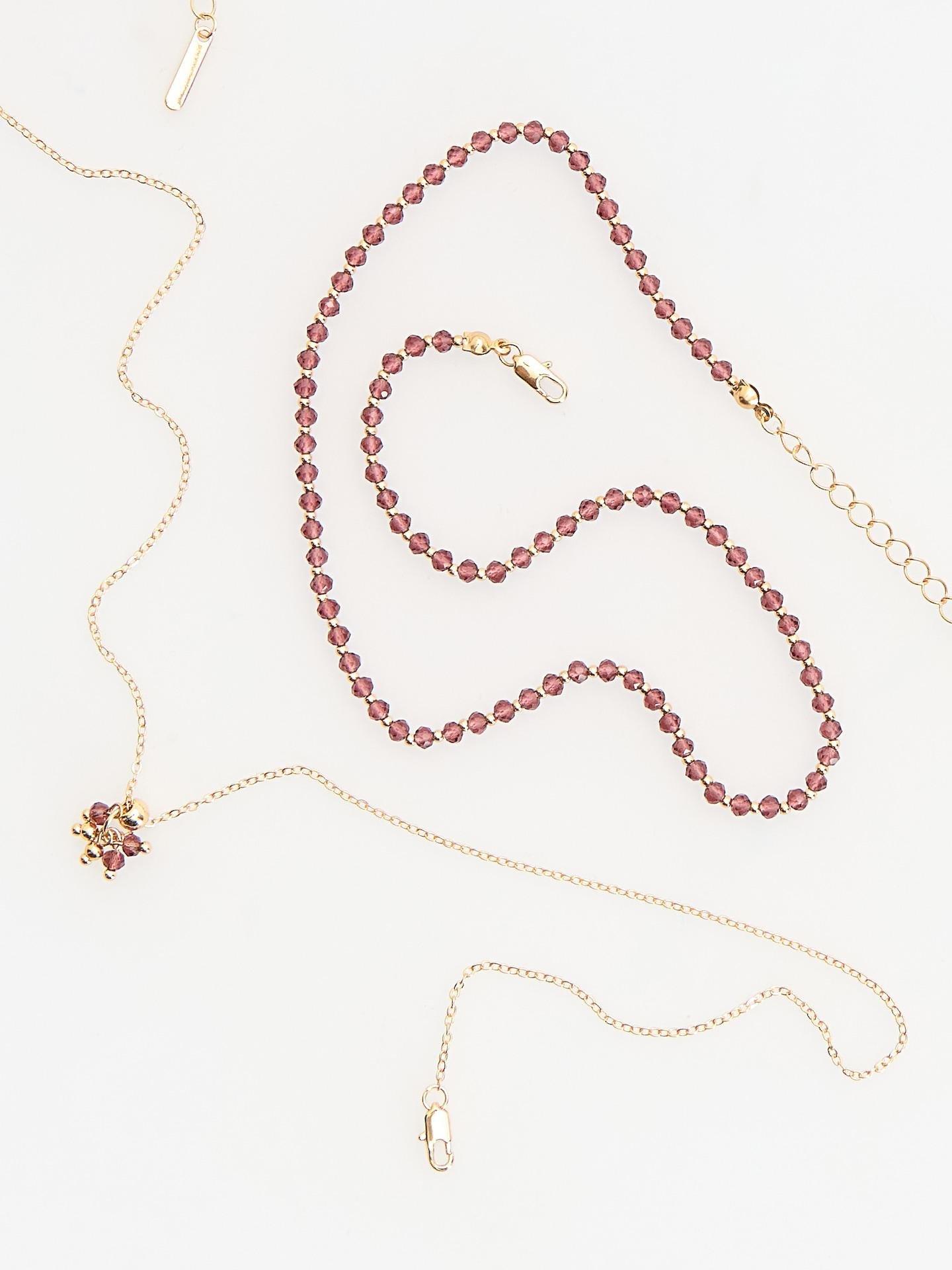 Purple Necklace Set, Purple, large image number 1