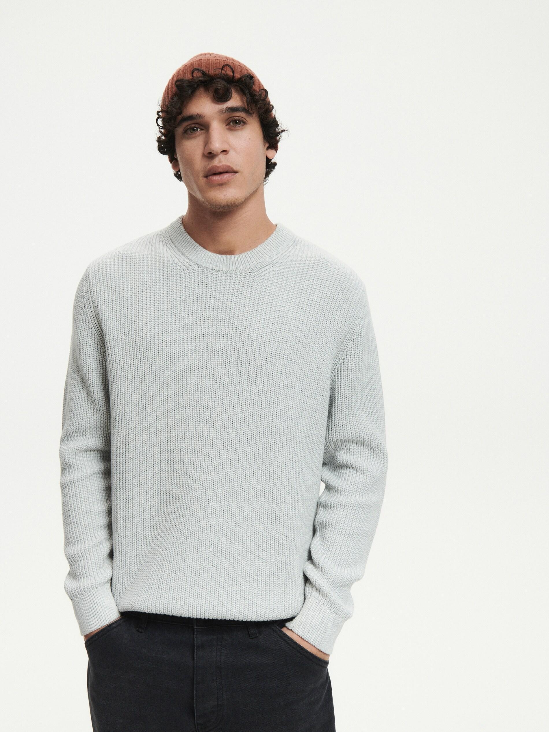 Grey Jumper With Round Neck, , large image number 0